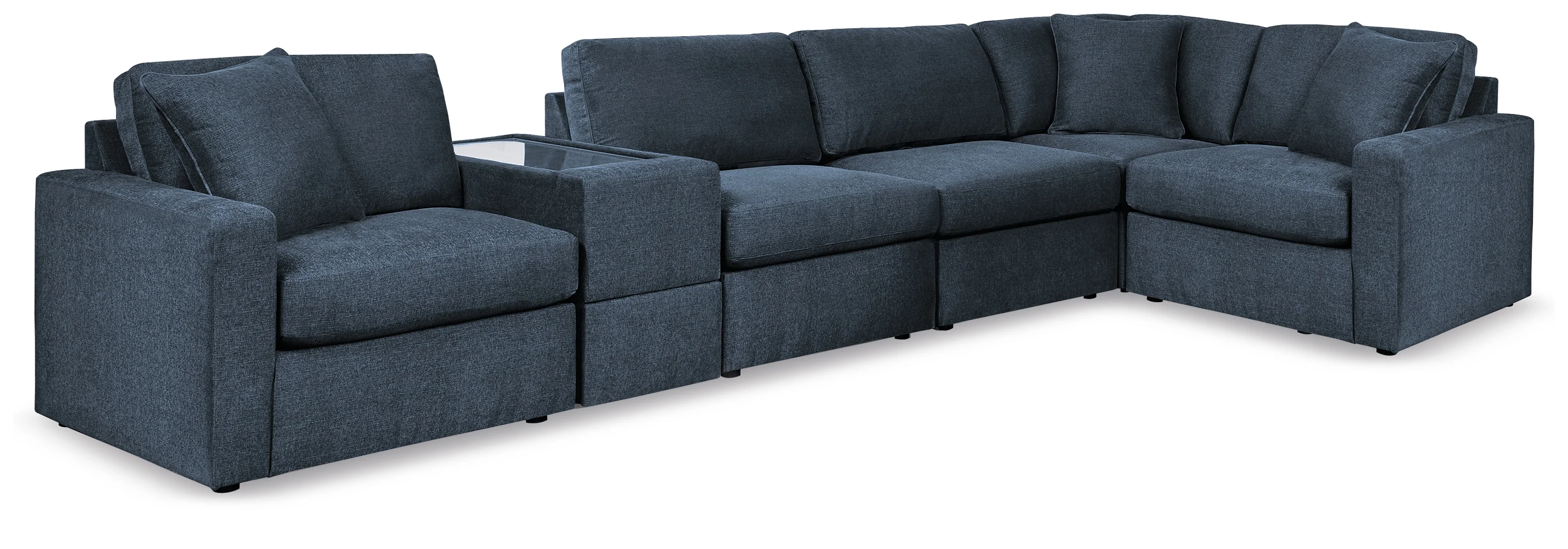 Modmax Ink 6-Piece Sectional with Ottoman - Image 3