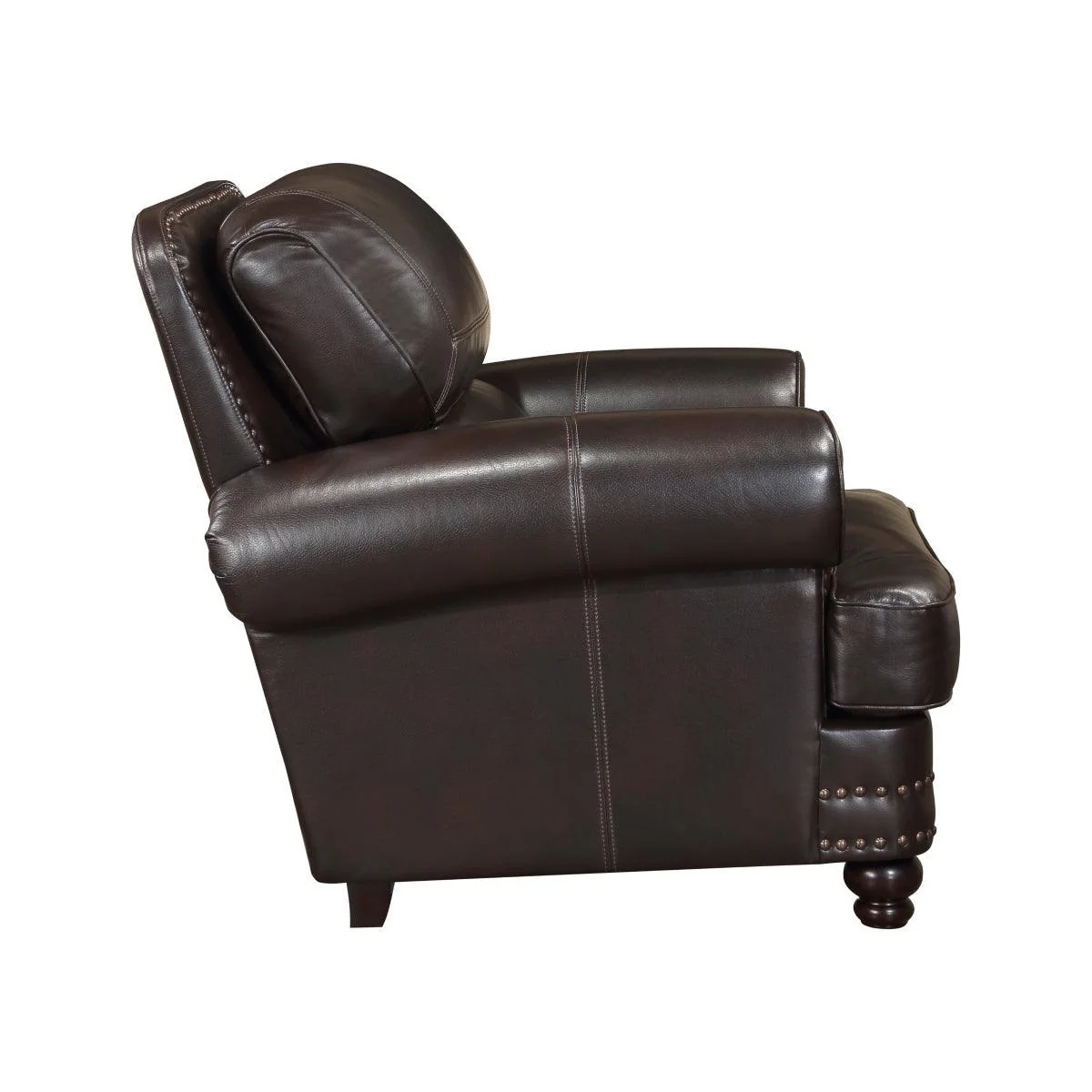 Milford Brown Faux Leather Chair - Image 3
