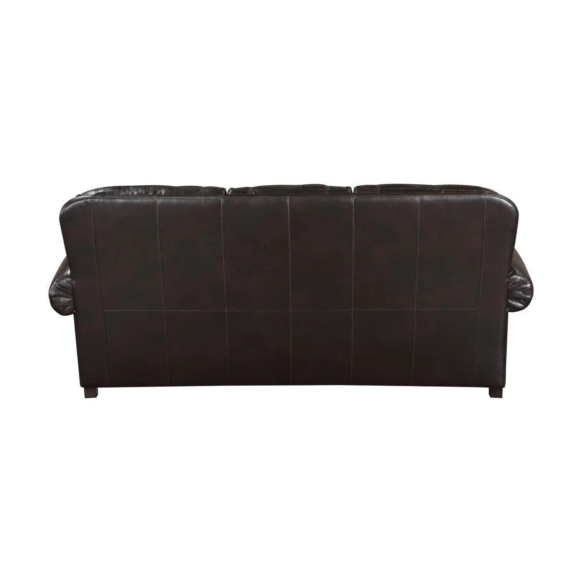 Milford Brown Faux Leather Sofa - Image 3