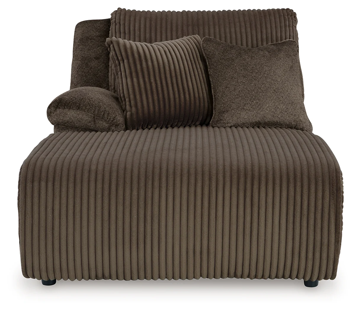 Top Tier Chocolate Velvet 3-Piece Reclining Sofa Chaise Sectional - Image 2