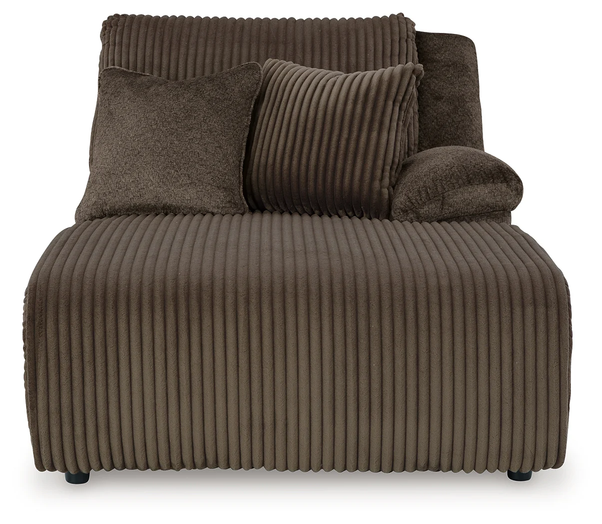 Top Tier Chocolate Velvet 3-Piece Sofa Chaise Sectional - Image 2