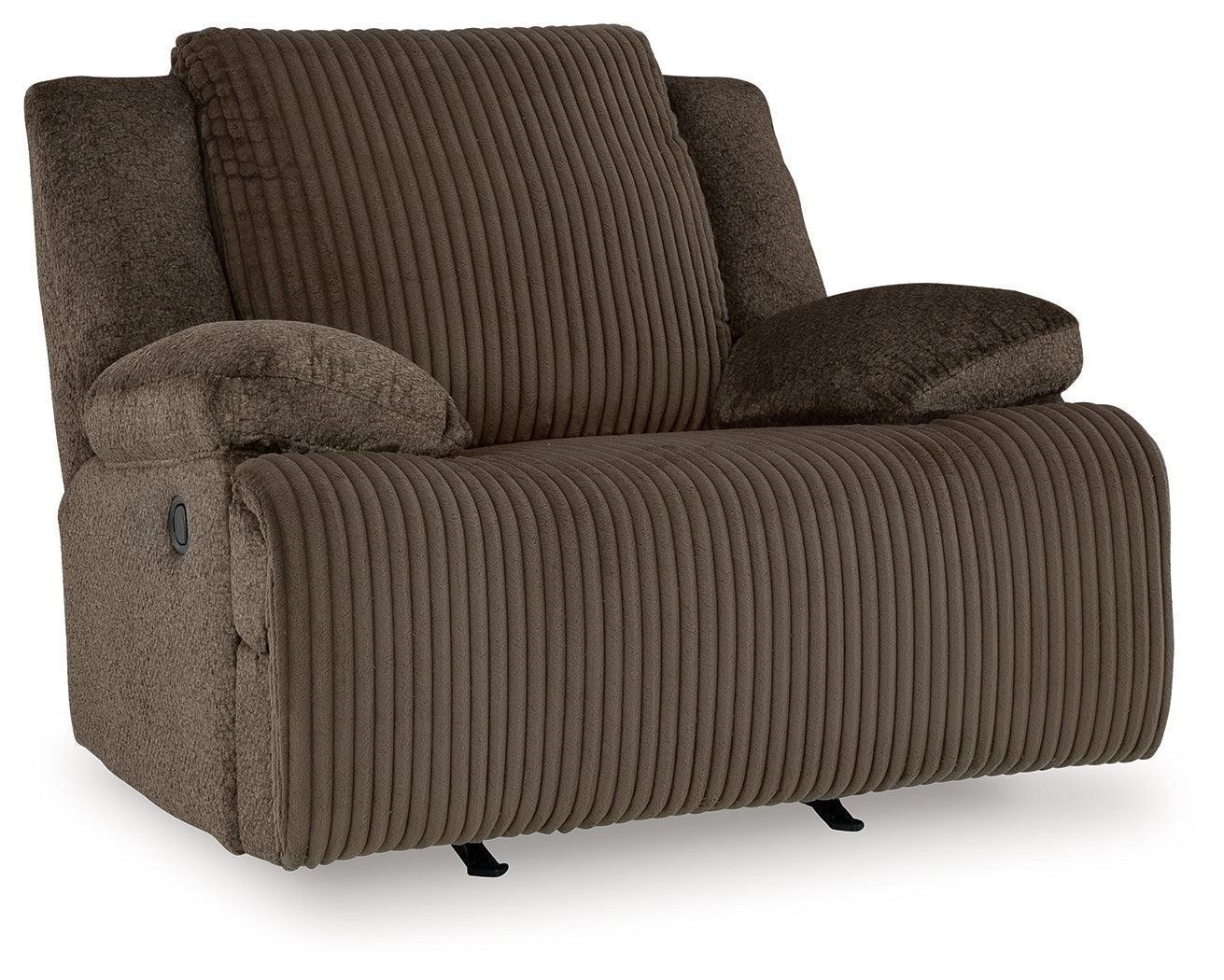 Top Tier Chocolate Velvet Recliner - Image 2
