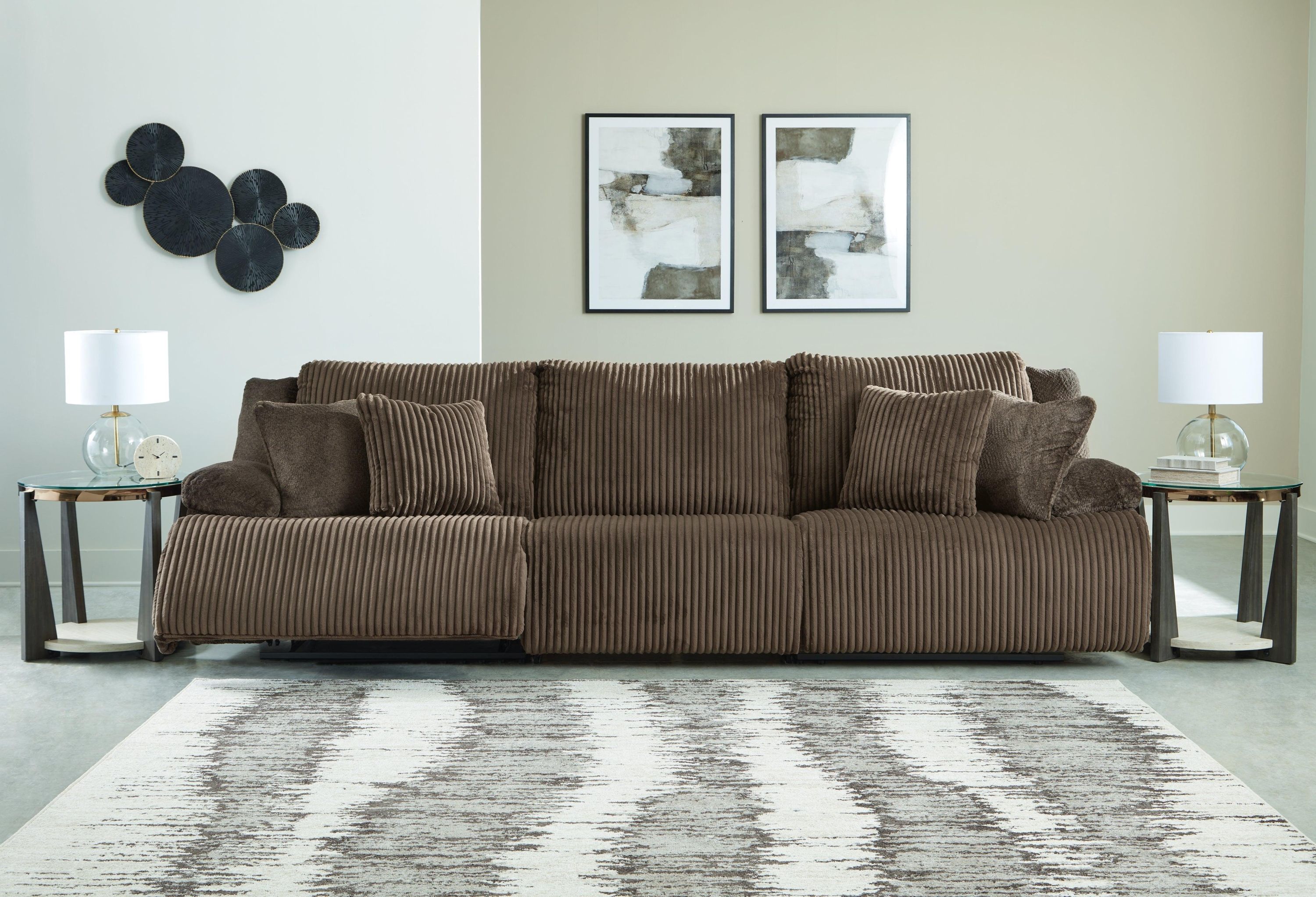 Top Tier Chocolate 3-Piece Sectional Sofa - Image 3