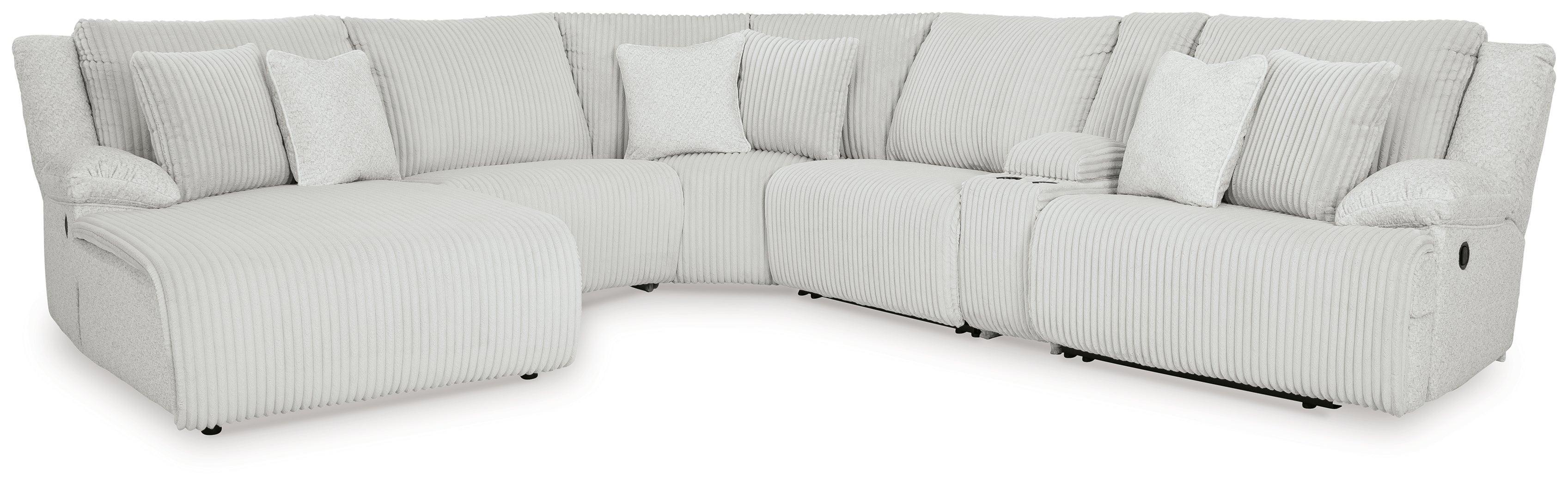 Top Tier Alloy Velvet 6-Piece Reclining Sectional with Chaise - Image 2