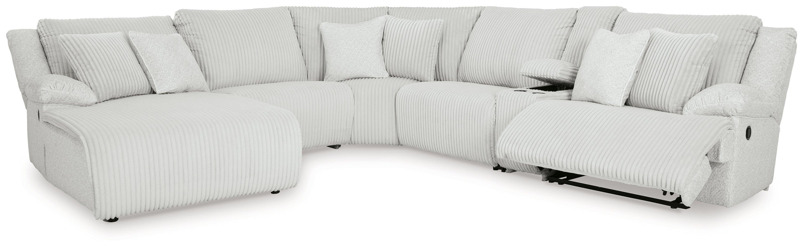 Top Tier Alloy Velvet 6-Piece Reclining Sectional with Chaise - Image 3
