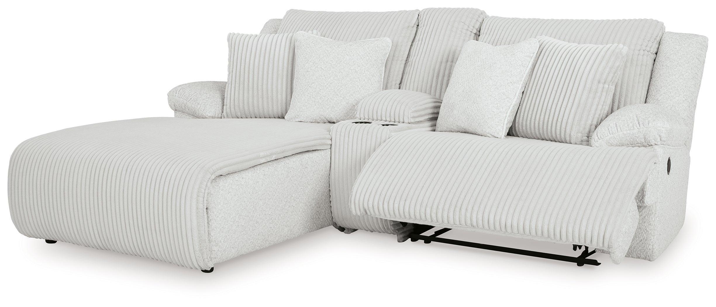 Top Tier Alloy Velvet 3-Piece Reclining Sectional Sofa with Chaise - Image 3