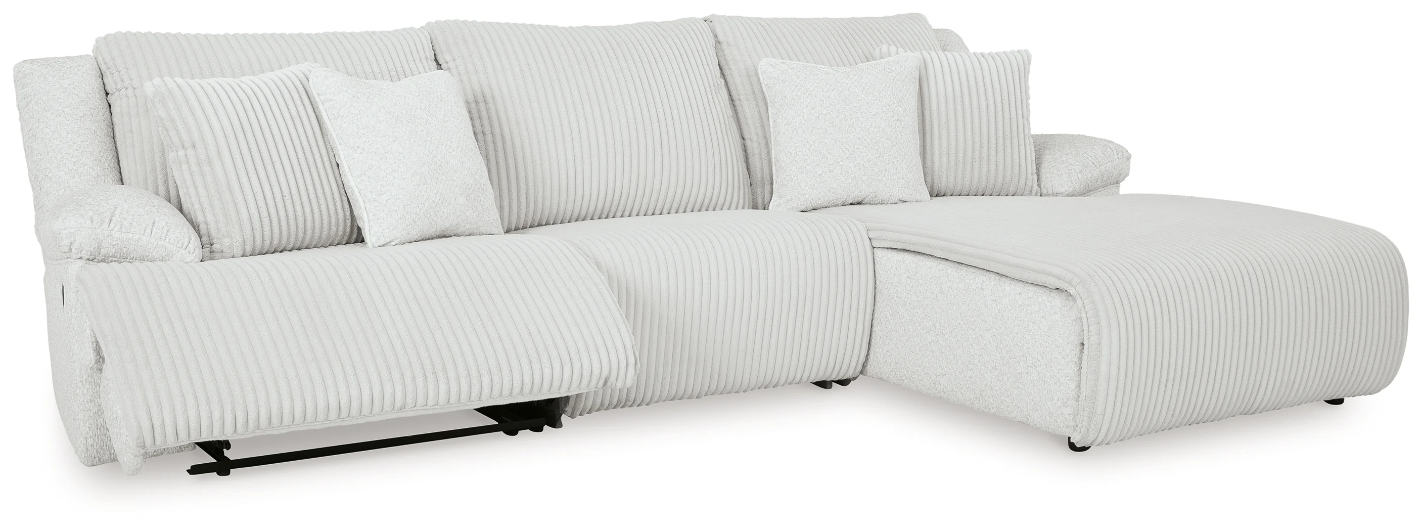 Top Tier Alloy Velvet 3-Piece Sectional Sofa Chaise - Image 3