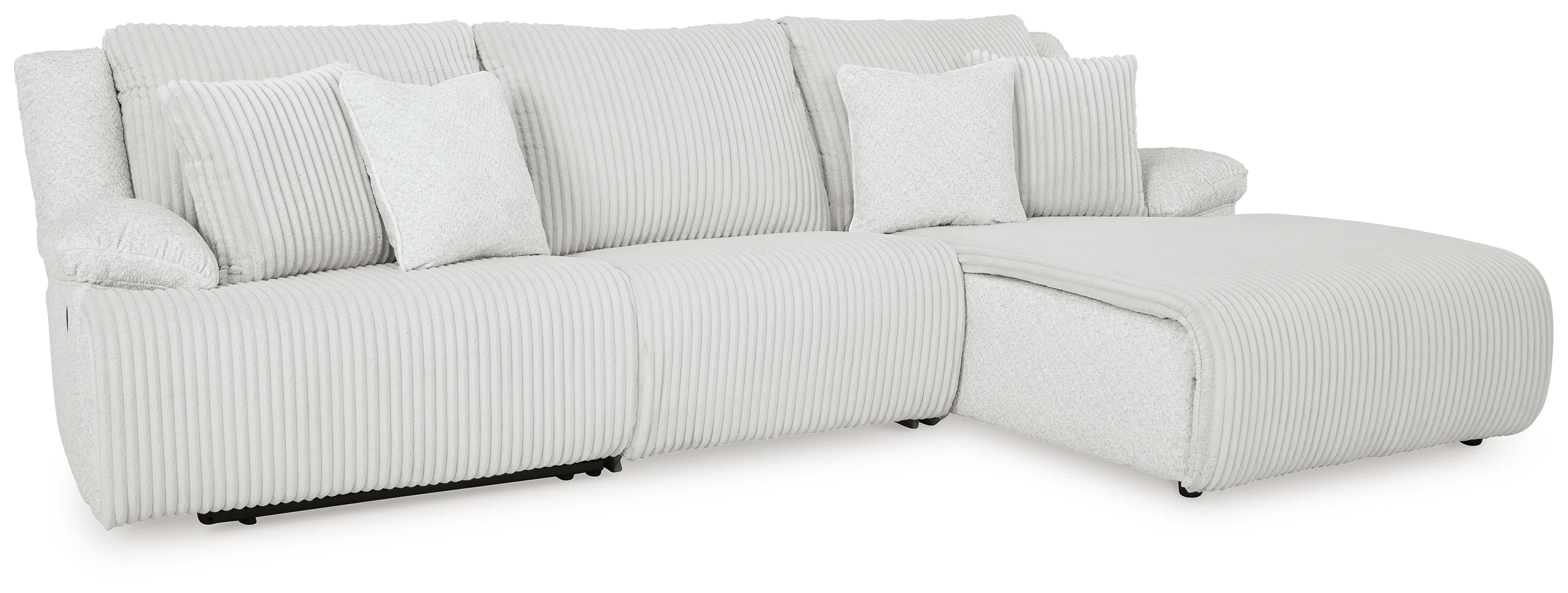Top Tier Alloy Velvet 3-Piece Sectional Sofa Chaise - Image 2