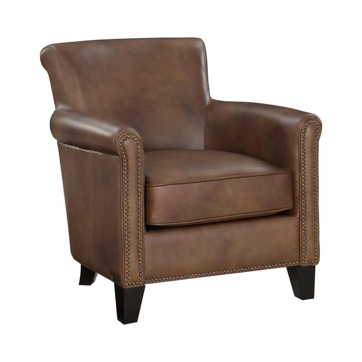 Braintree Brown Leather Accent Chair - Image 2