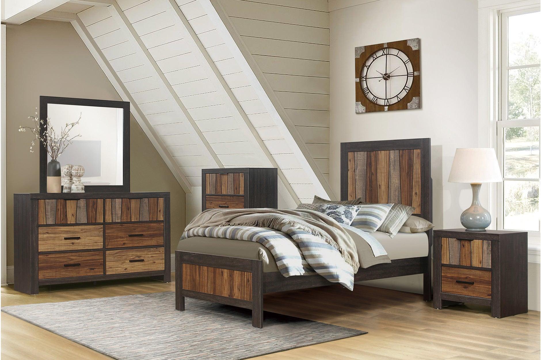 Cooper Dark Ebony Mahogany Panel Bedroom Set