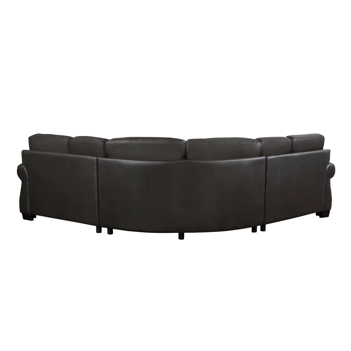 Wareham Dark Brown Leather Sectional - Image 3