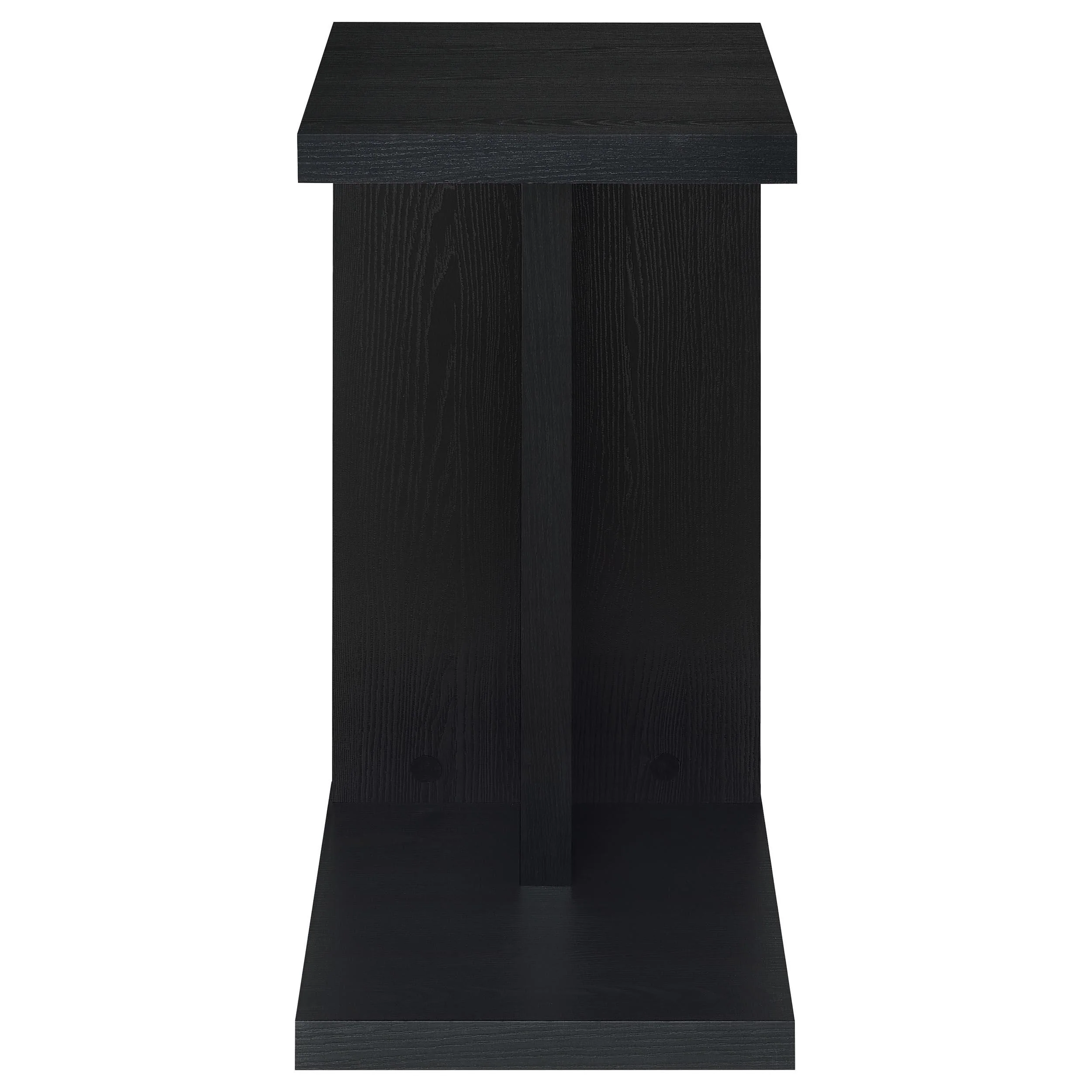 Clower Engineered Wood C-Shaped Sofa Side Table Black - Image 3