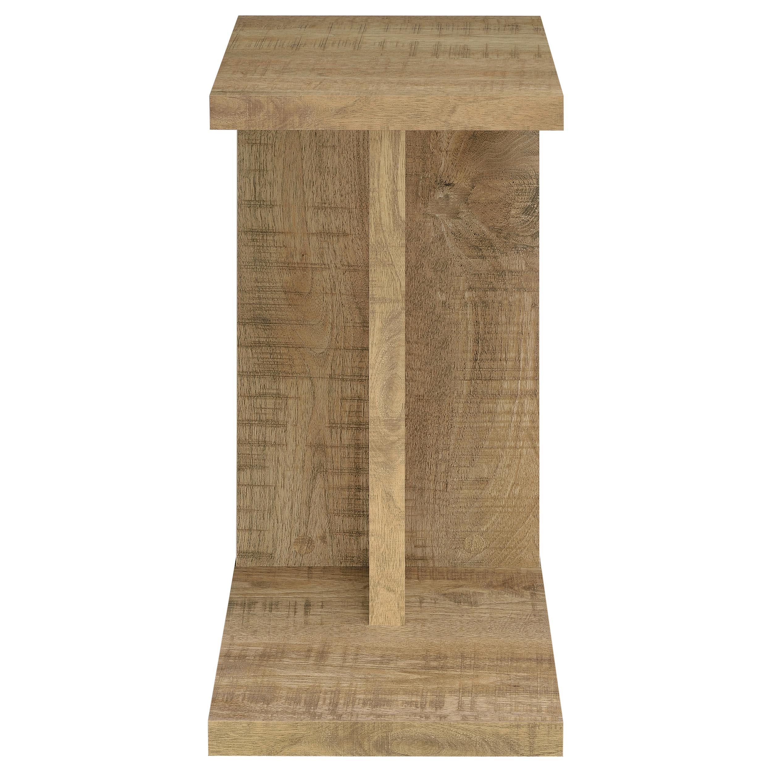 Clower Engineered Wood C-Shaped Sofa Side Table Mango - Image 3