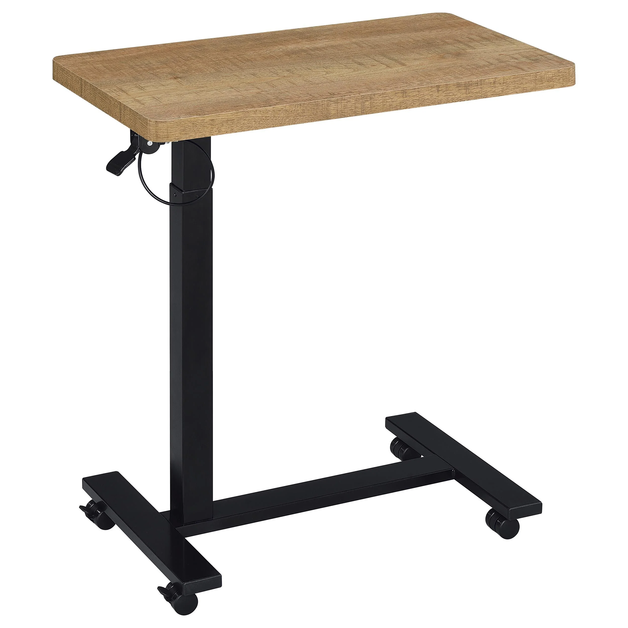 Westpark Pneumatic Adjustable C-Shape Side Table with Casters Mango - Image 3
