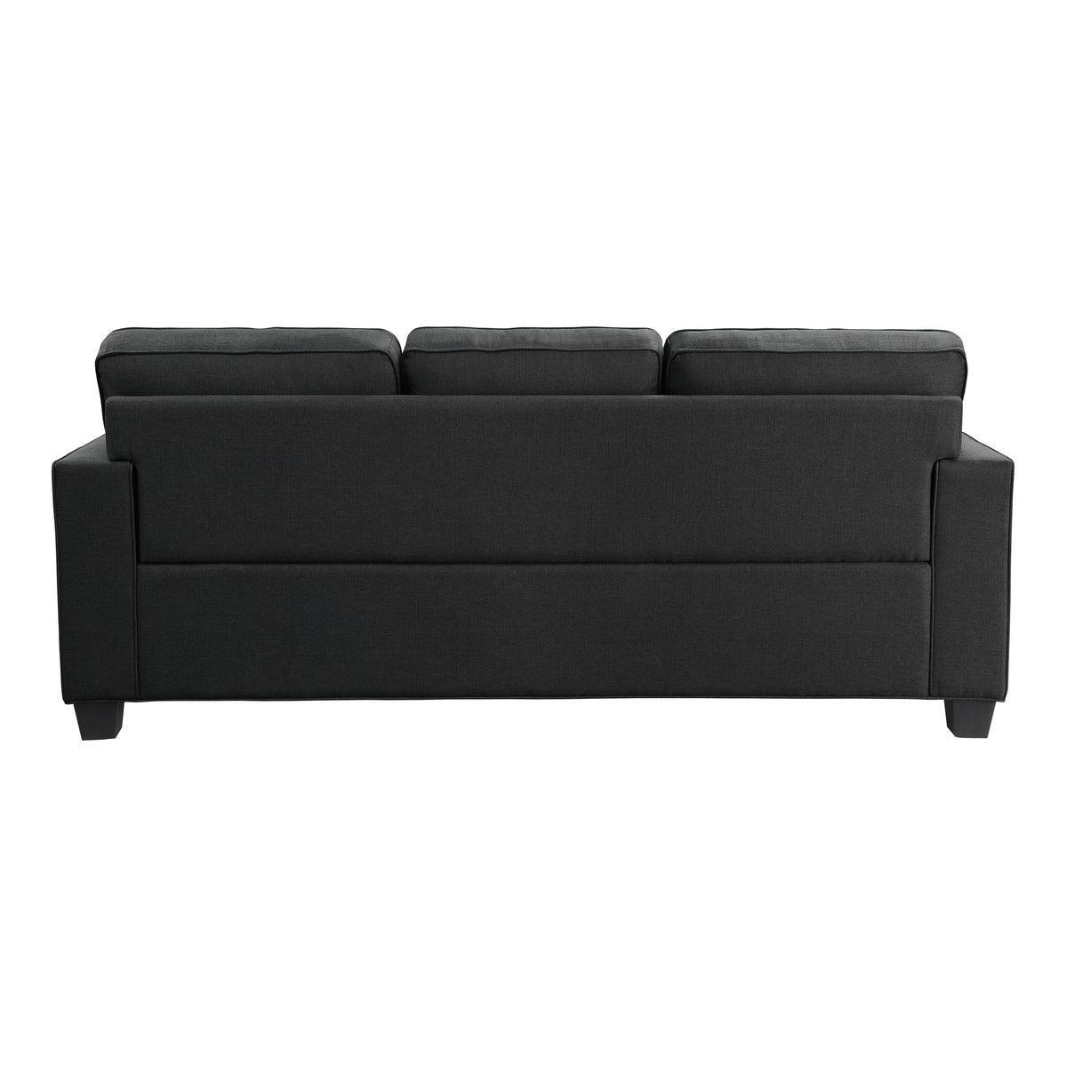 Elmort Black Fabric Sofa - Image 3