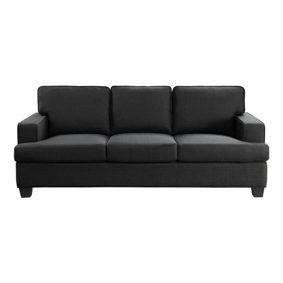 Elmort Black Fabric Sofa - Image 1