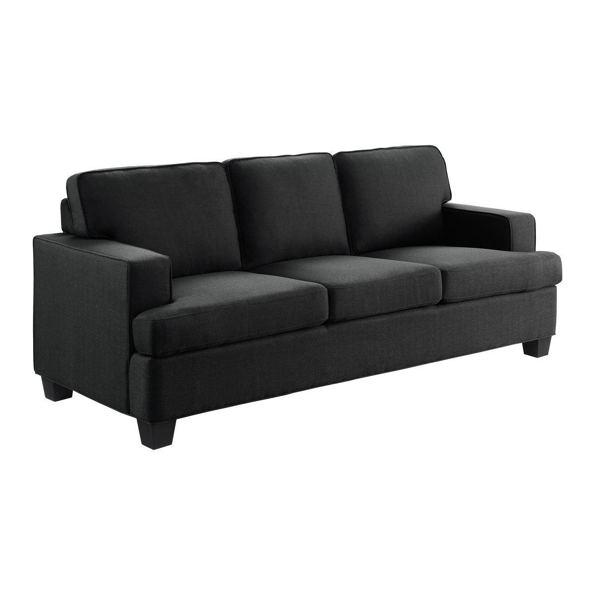 Elmort Black Fabric Sofa - Image 2