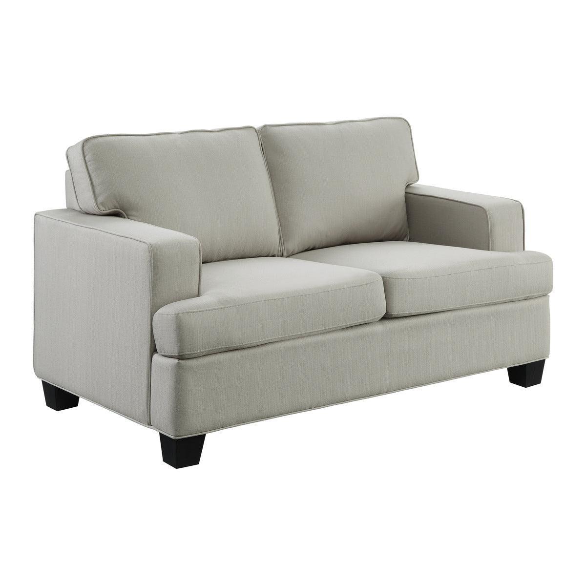 Elmont Khaki Fabric Loveseat - Image 2