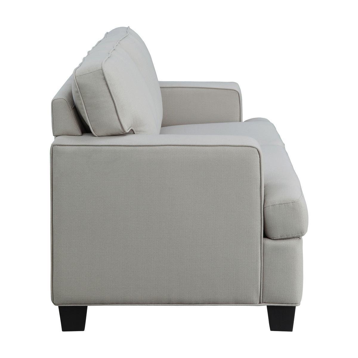 Elmont Khaki Fabric Loveseat - Image 3
