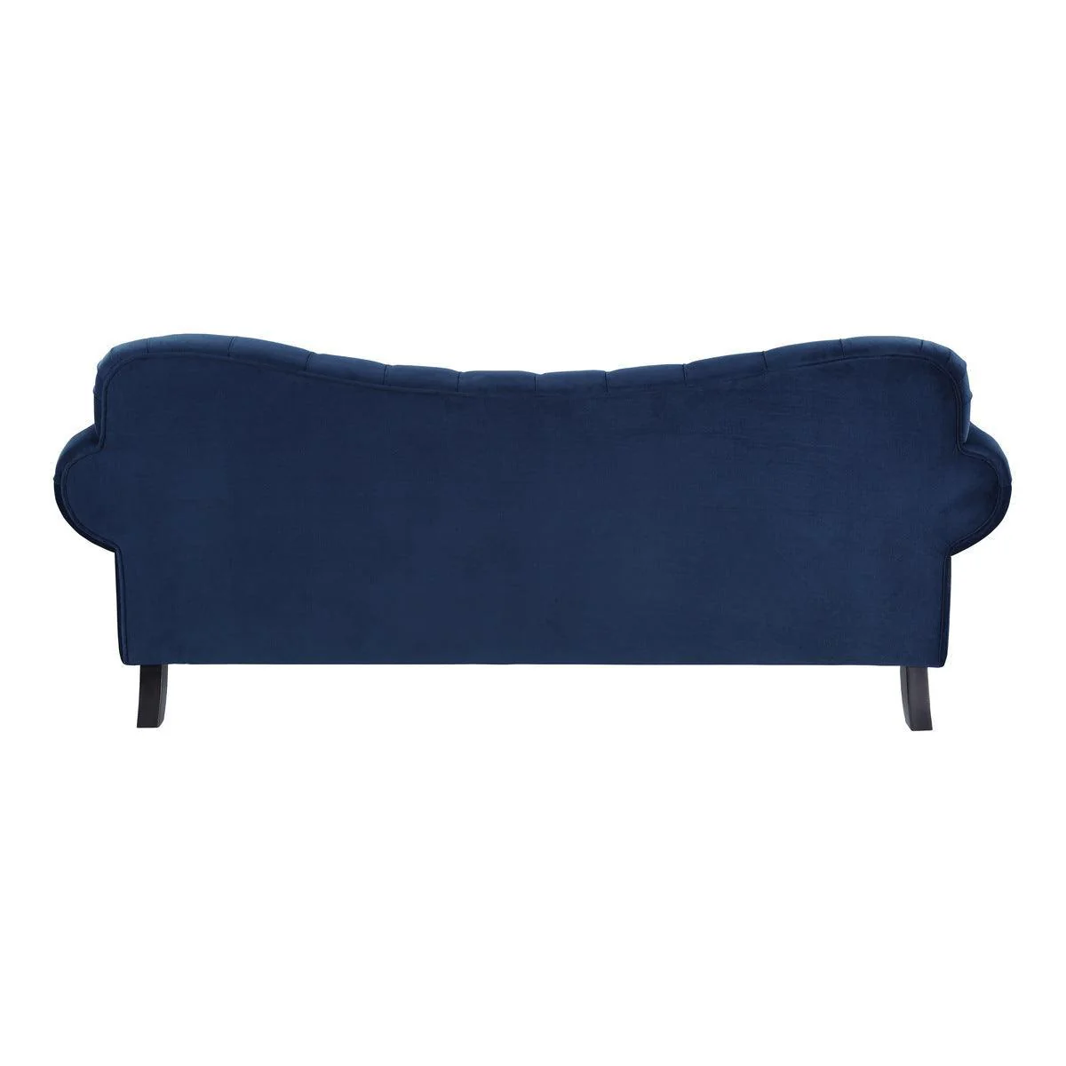 Rosalie Navy Blue Velvet Fabric Tufted Sofa - Image 3