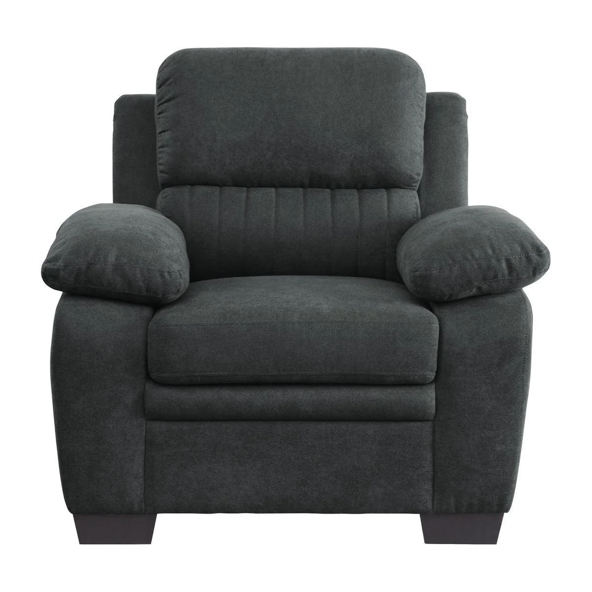 Holleman Dark Gray Fabric Chair - Image 1
