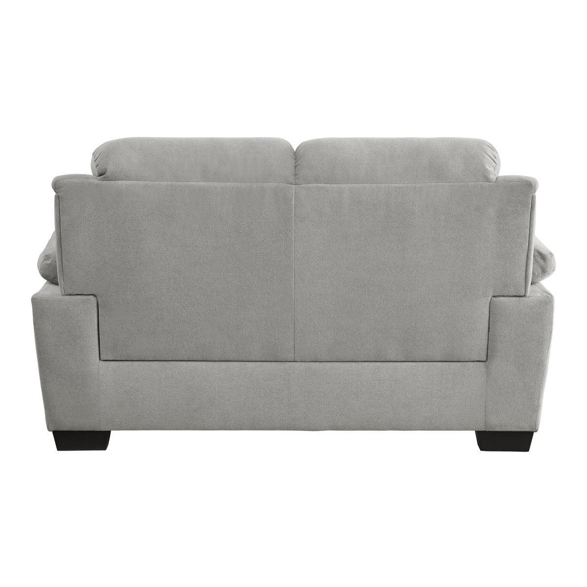 Holleman Gray Fabric Loveseat - Image 3
