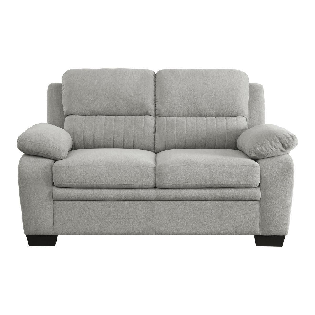 Holleman Gray Fabric Loveseat - Image 1
