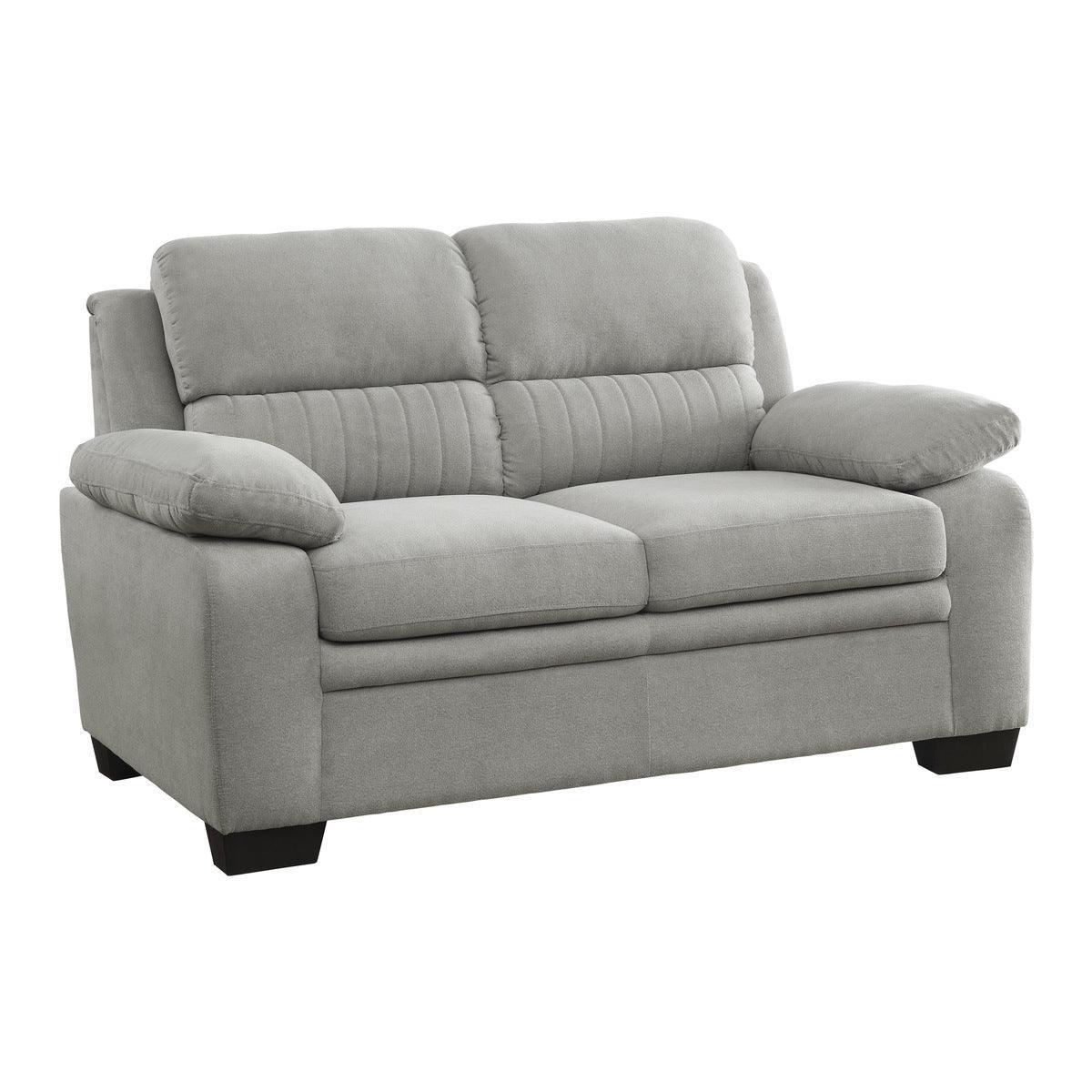 Holleman Gray Fabric Loveseat - Image 2