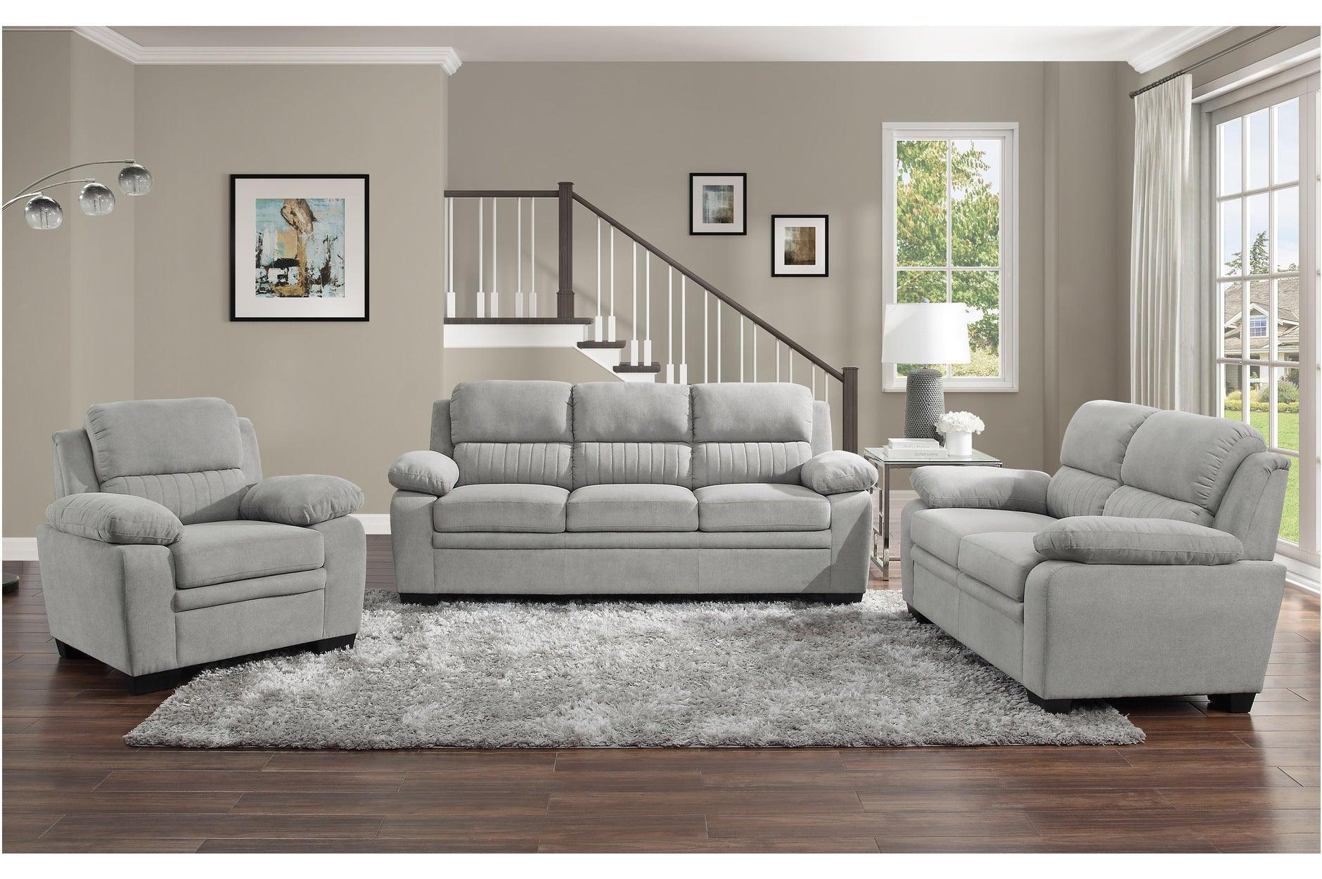 Holleman Gray Fabric Living Room Set - Image 2