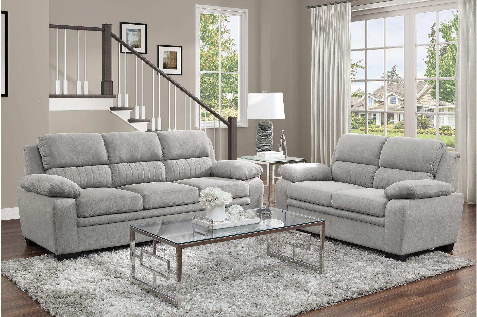 Holleman Gray Fabric Living Room Set - Image 1