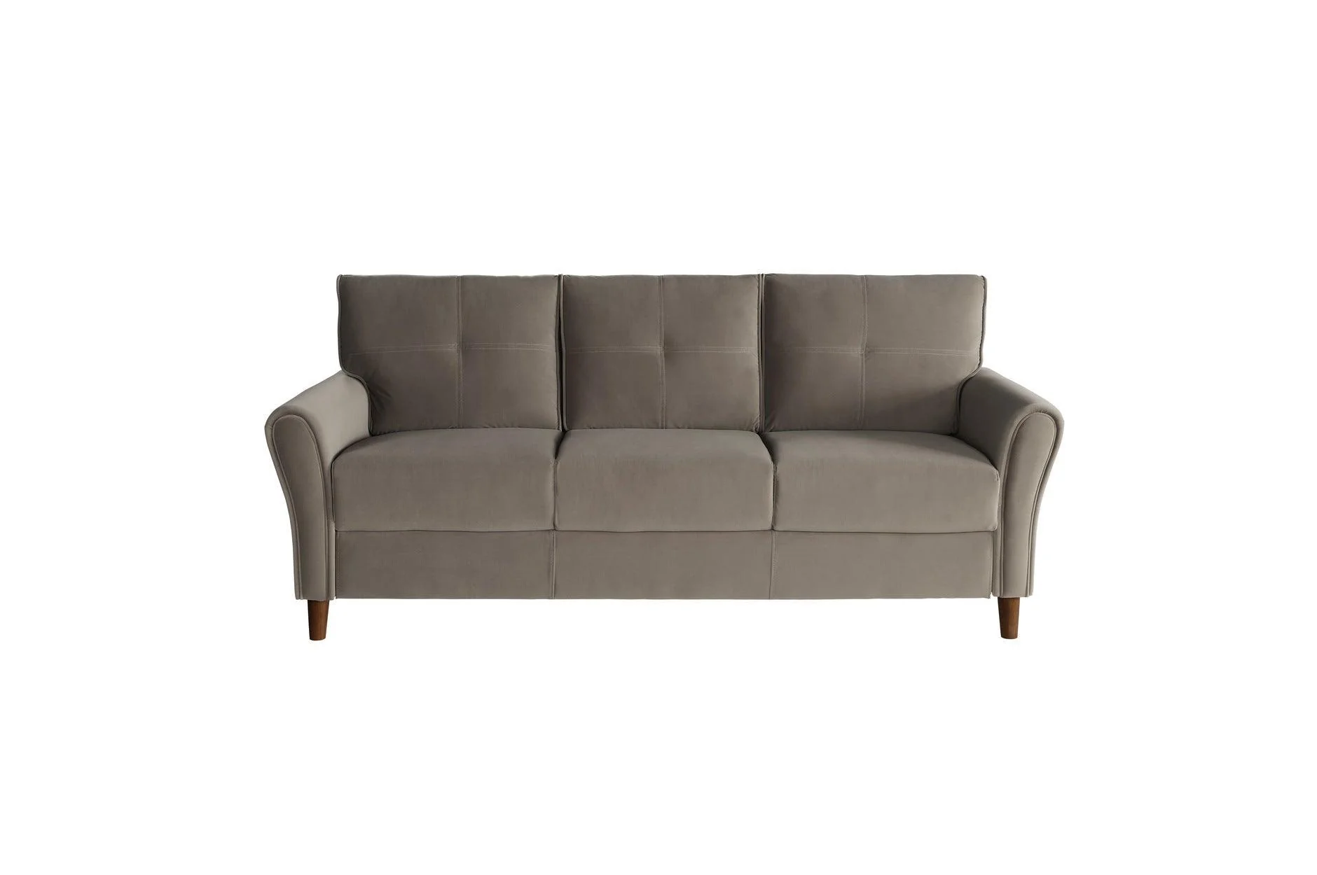 Dunleith Brown Velvet Fabric Tufted Living Room Set - Image 3