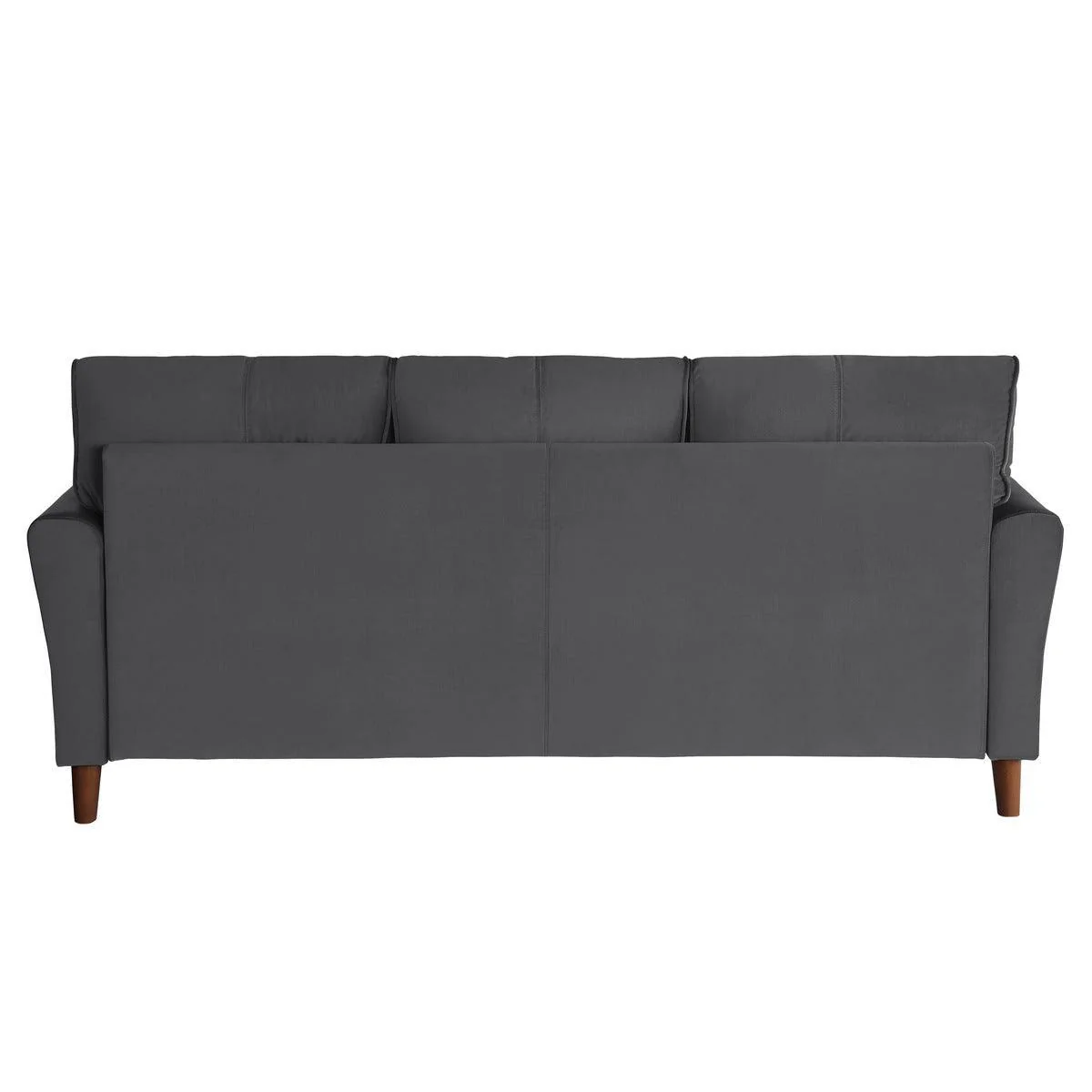 Dunleith Gray Velvet Fabric Tufted Sofa - Image 3