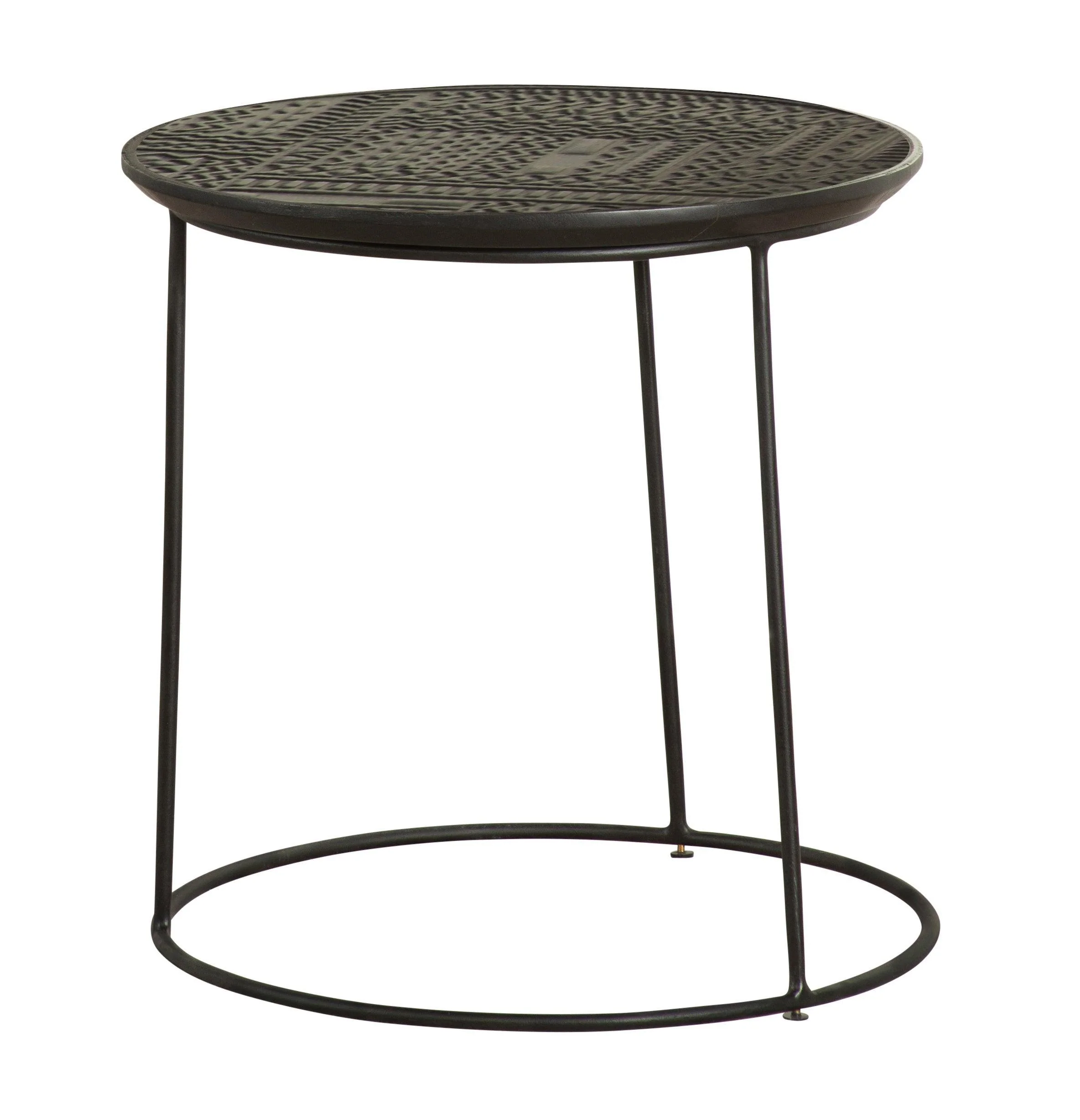 Loannis 2-Piece Round Nesting Table Matte Black - Image 3