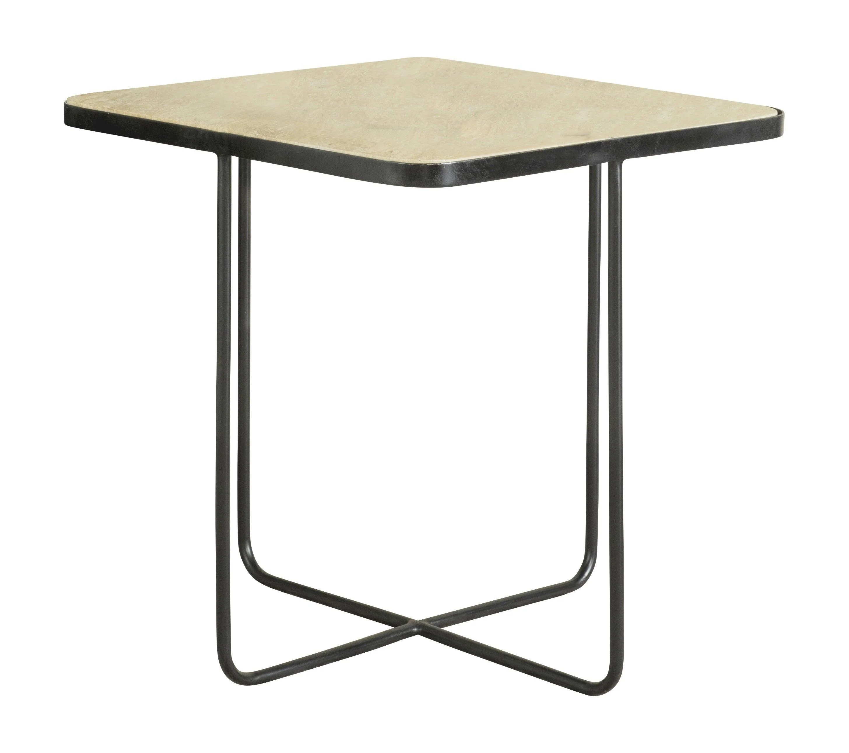 Elyna Square Accent Table Travertine Black - Image 2