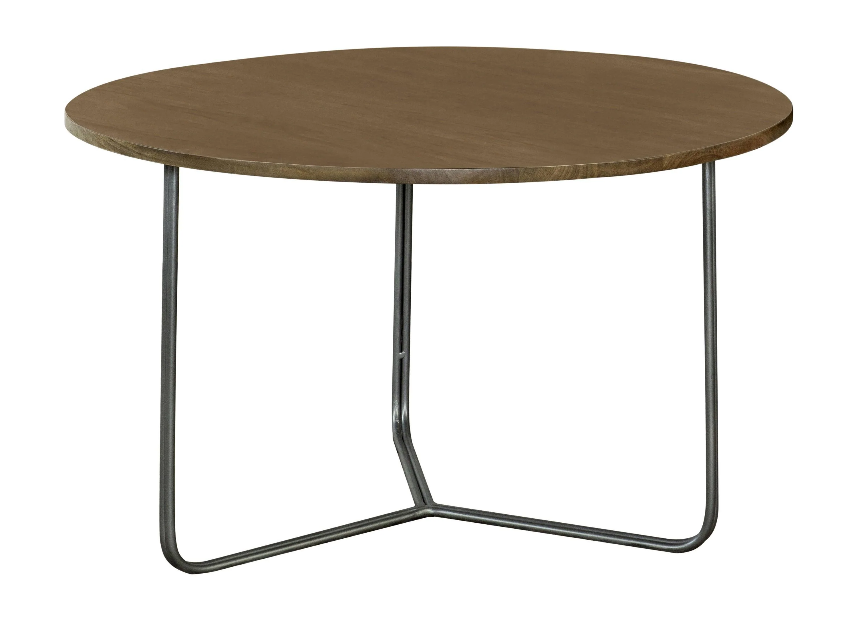 Yaritza Round Accent Table With Triangle Wire Base Natural Gunmetal - Image 2