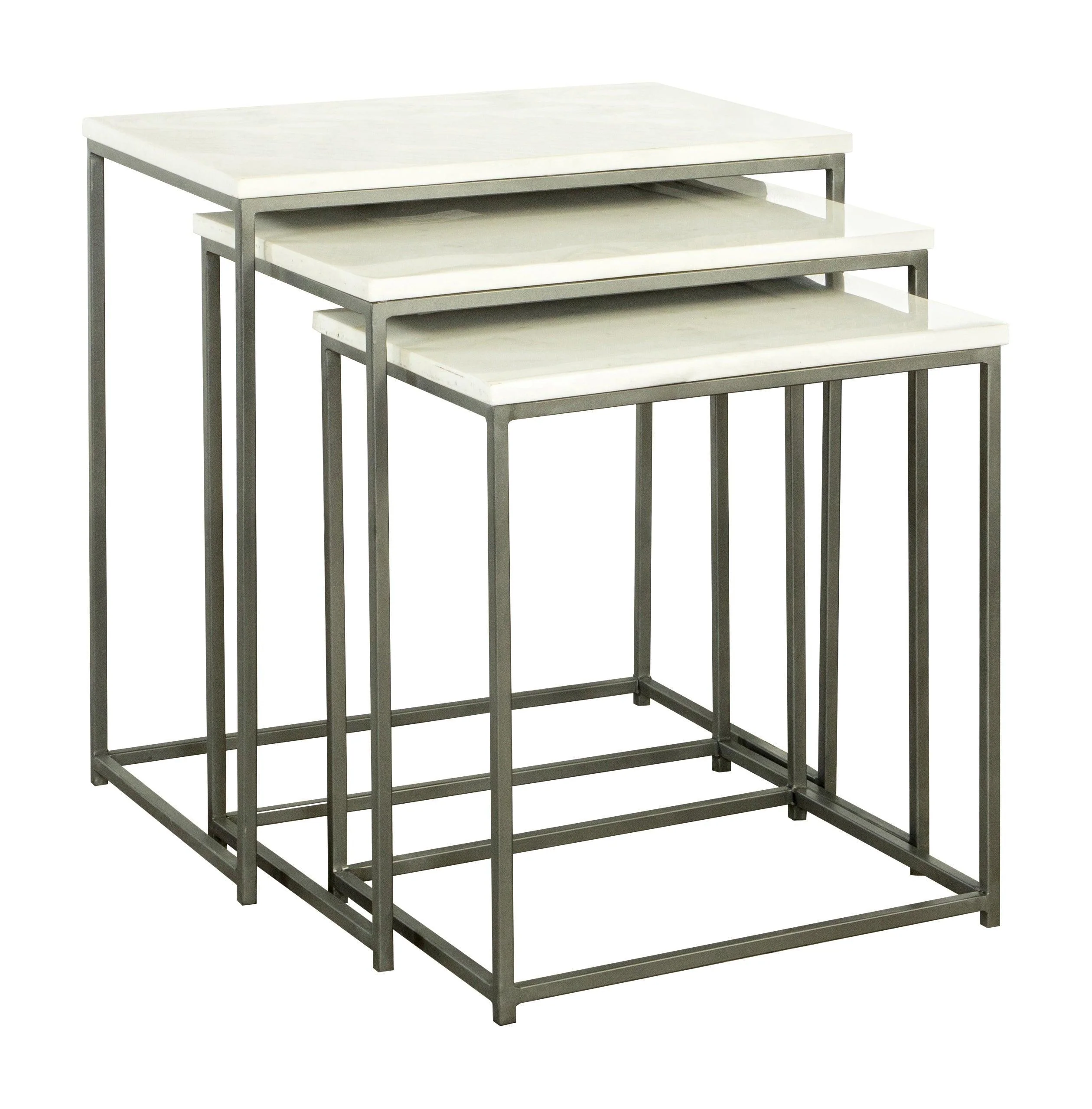 Caine 3-Piece Nesting Table With Marble Top - Image 2
