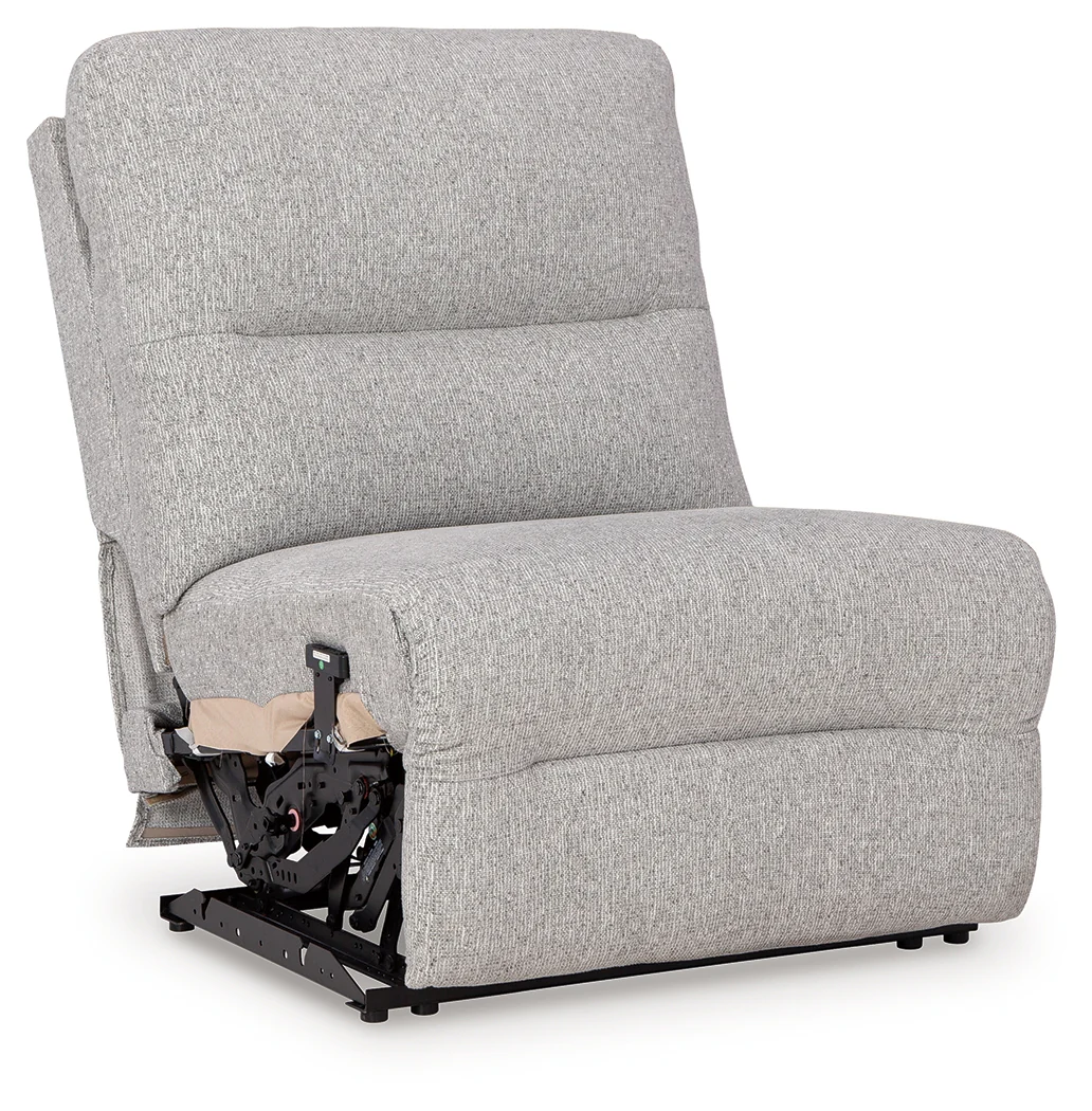 Acklen Place Pewter Performance Fabric,Next-Gen Nuvella™ 5-Piece Power Reclining Sectional - Image 3