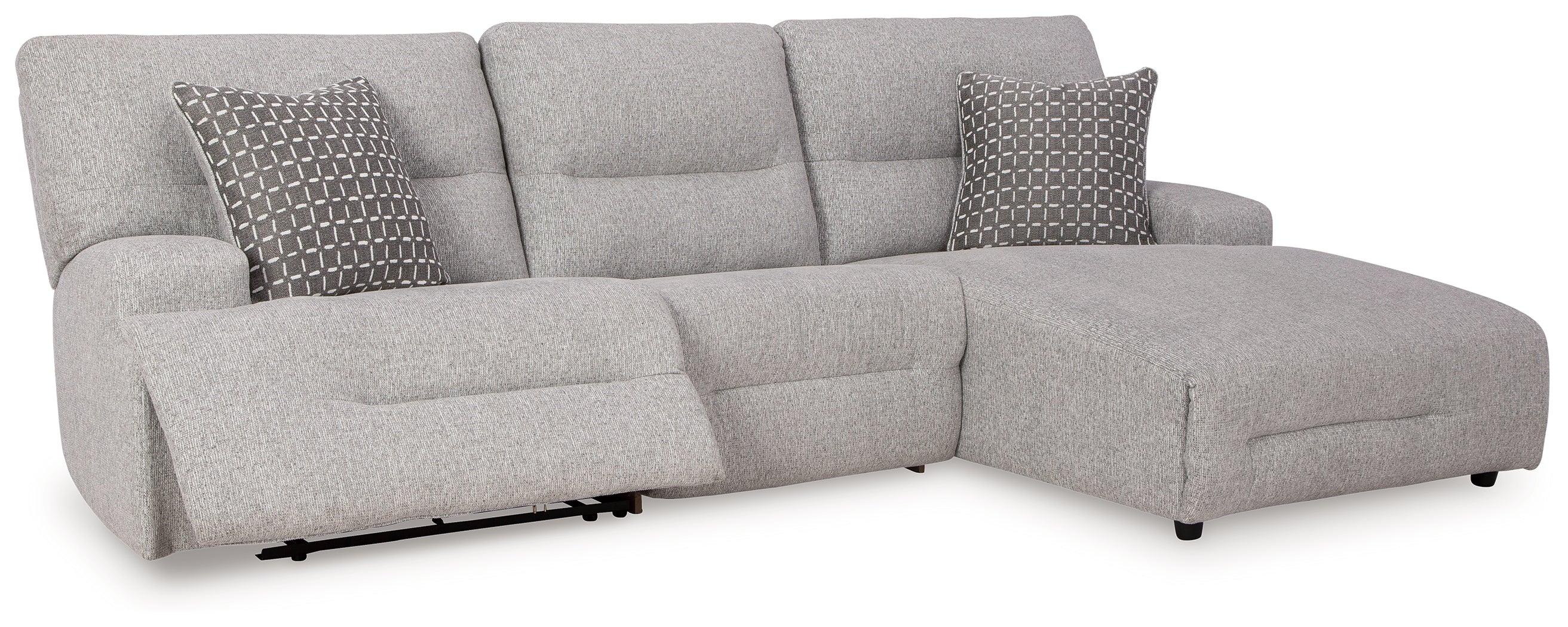 Acklen Place Pewter 3-Piece Power Reclining Sectional - Image 3