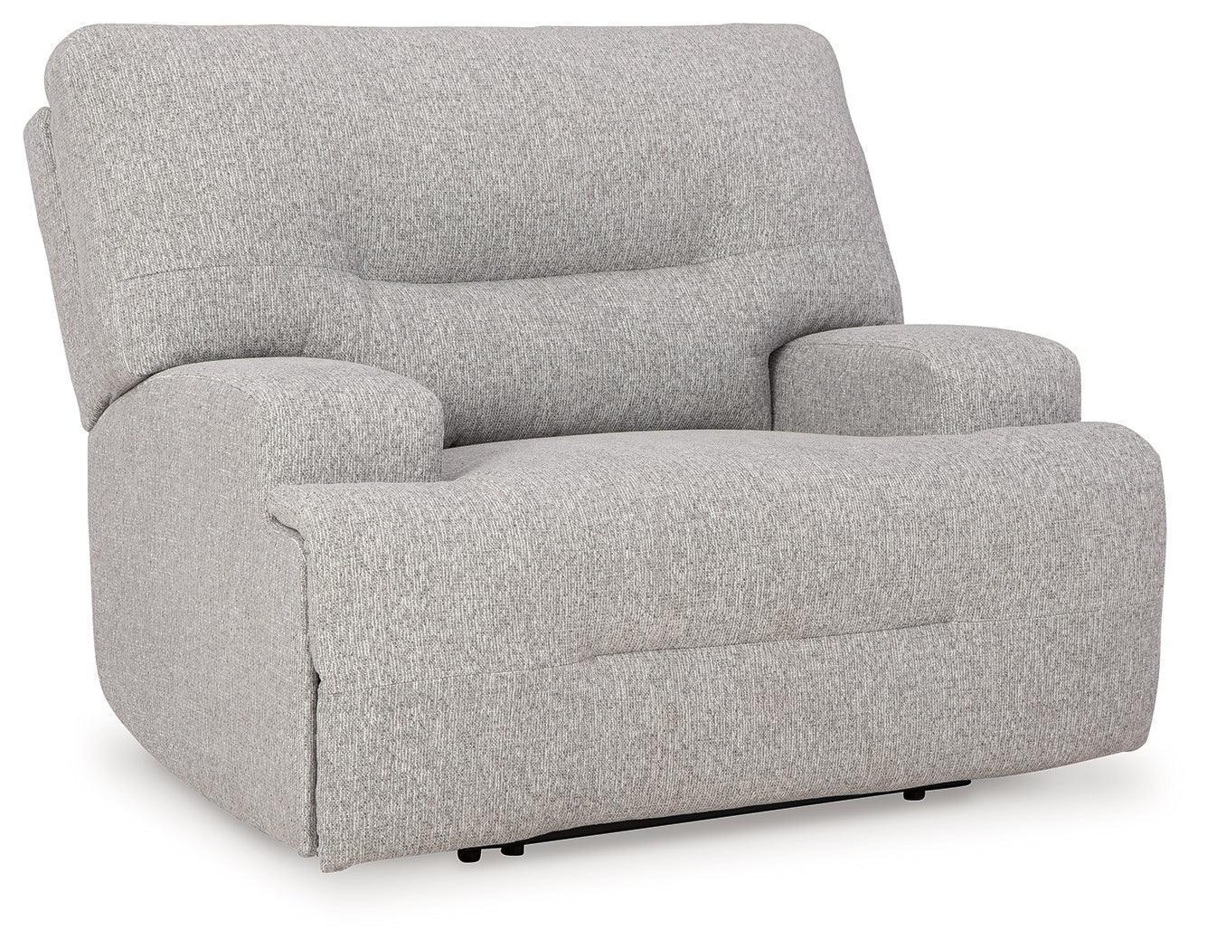 Acklen Place Pewter Performance Fabric,Next-Gen Nuvella™ Oversized Power Recliner - Image 2