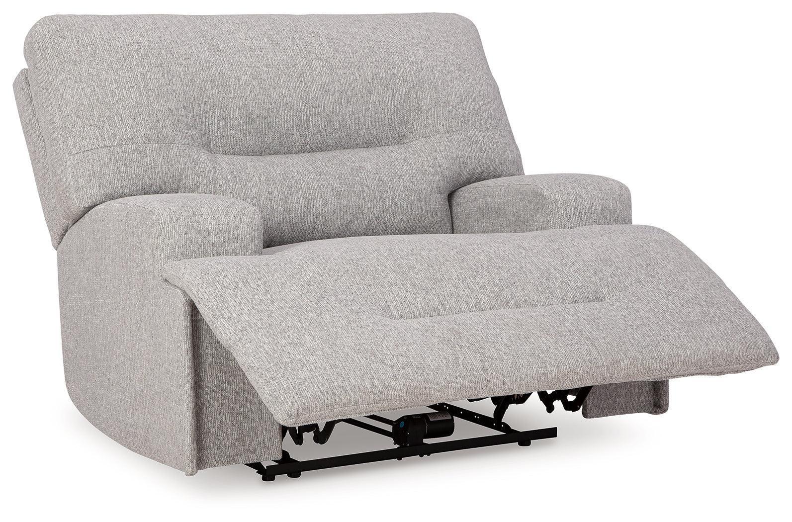 Acklen Place Pewter Performance Fabric,Next-Gen Nuvella™ Oversized Power Recliner - Image 3