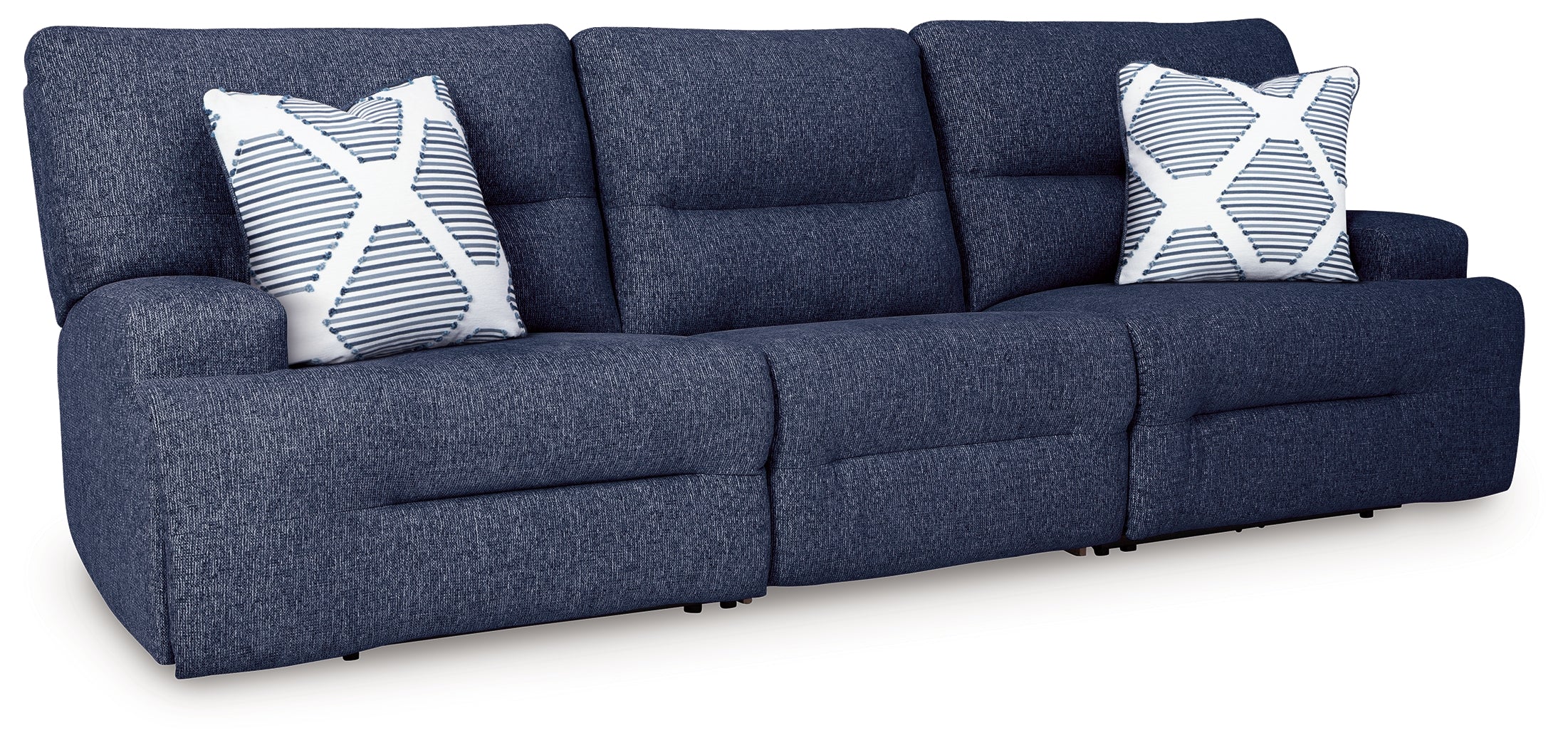 Acklen Place Navy 3-Piece Power Reclining Sectional Sofa - Image 3