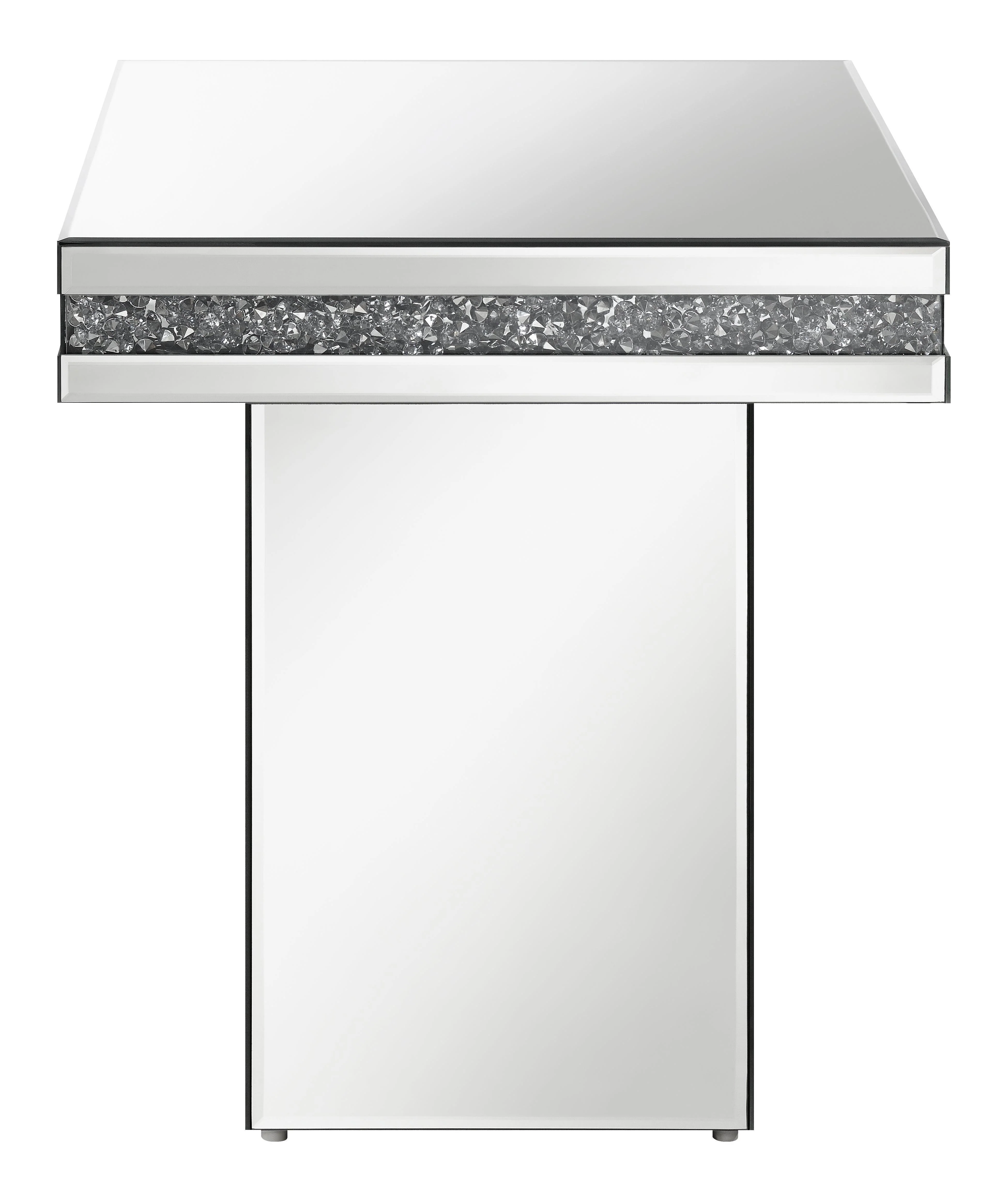 Elora Pedestal Square Top Accent Table Mirror - Image 2