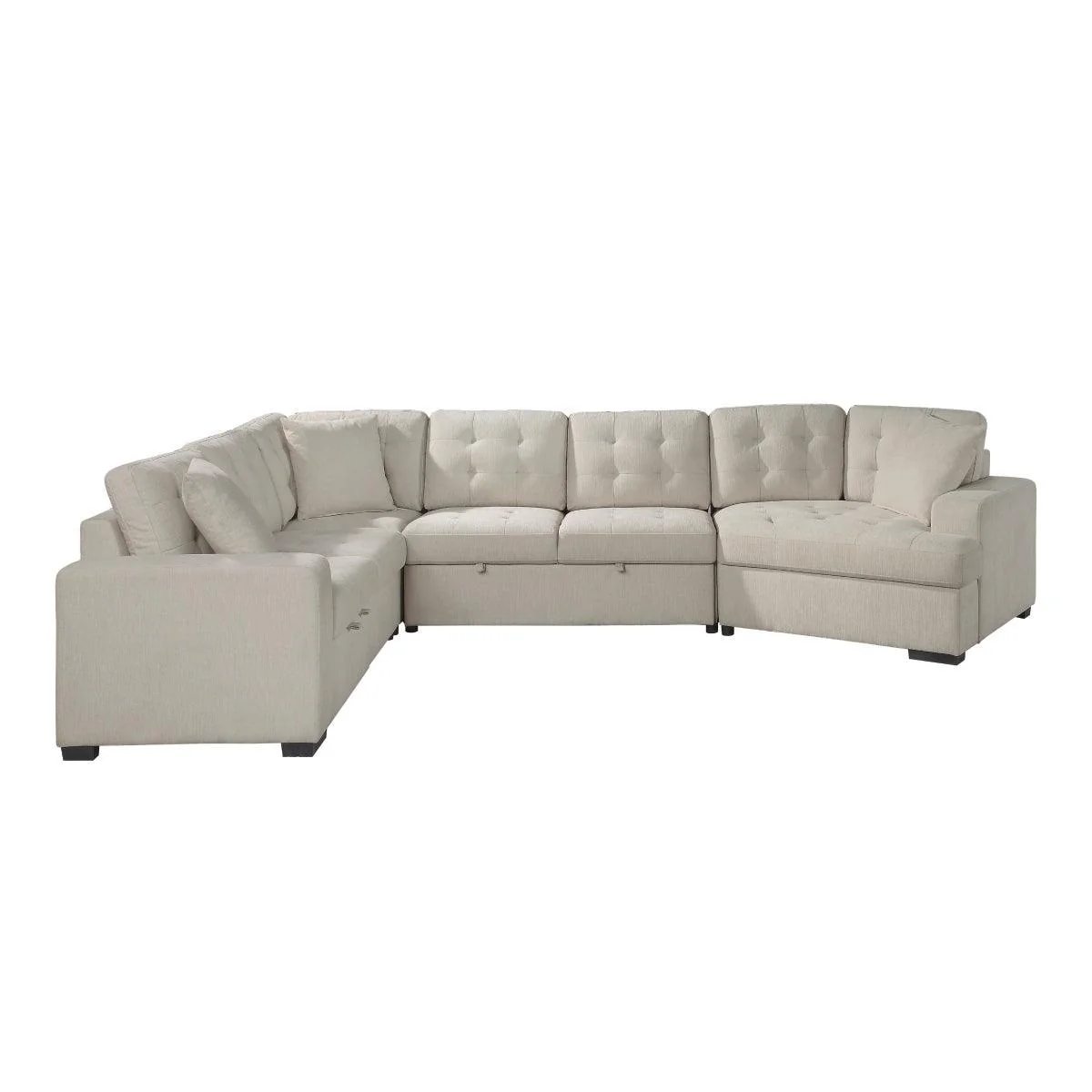 Logansport Beige Fabric 4-Piece Sectional - Image 1