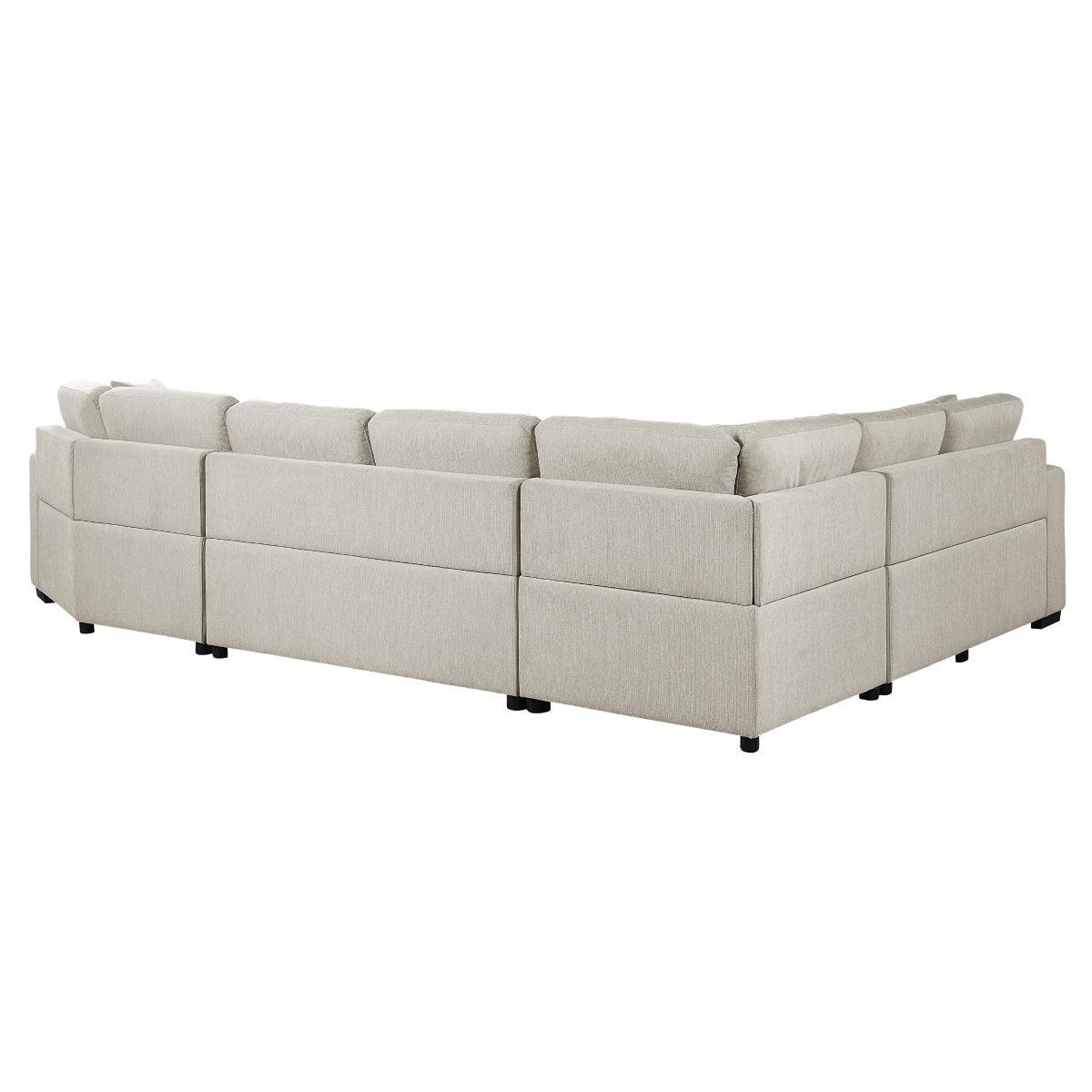 Logansport Beige Fabric 4-Piece Sectional - Image 2
