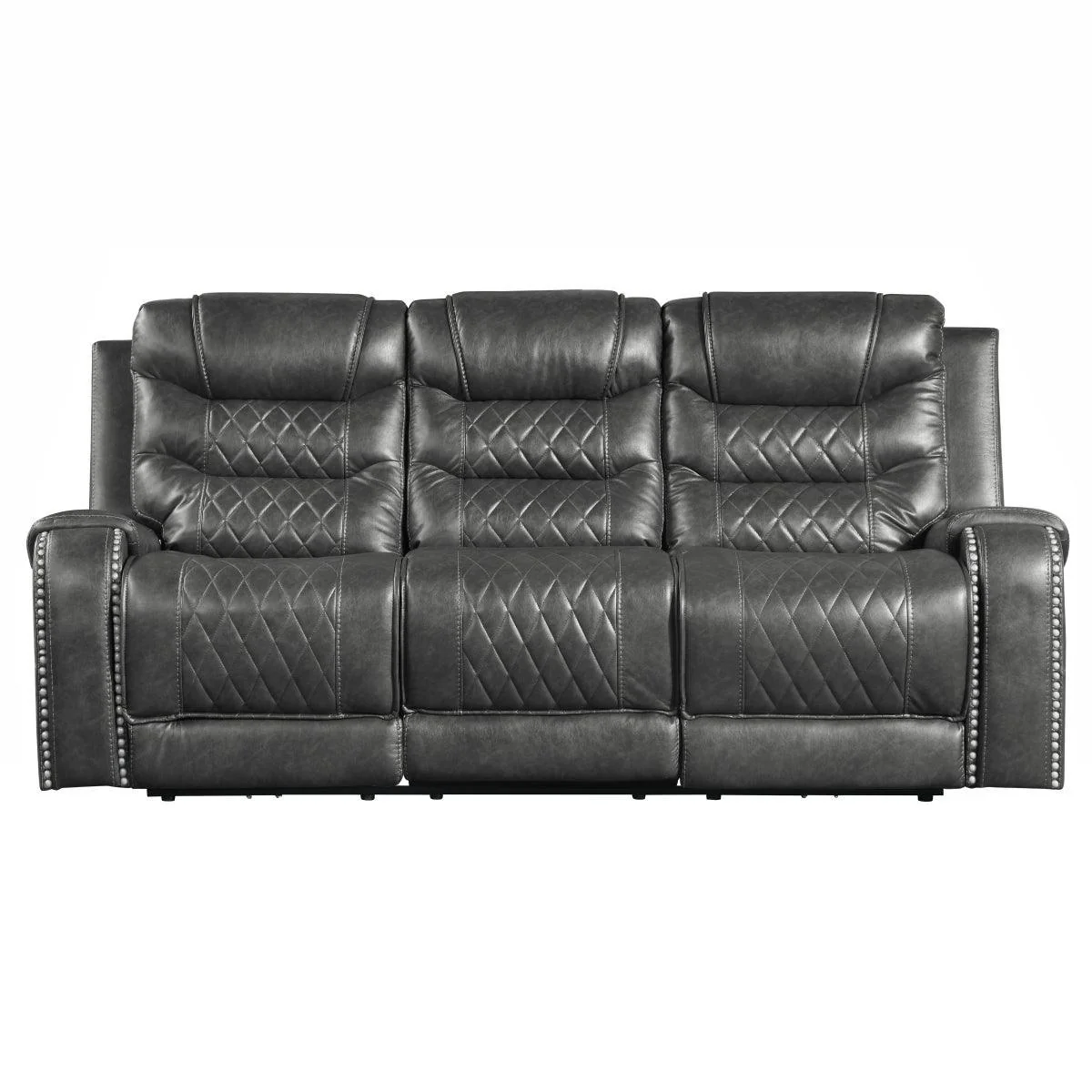 Putnam Gray Power Double Reclining Sofa - Image 1