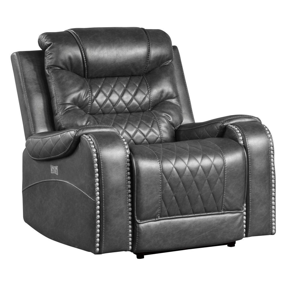 Putnam Gray Power Reclining Chair - Image 2
