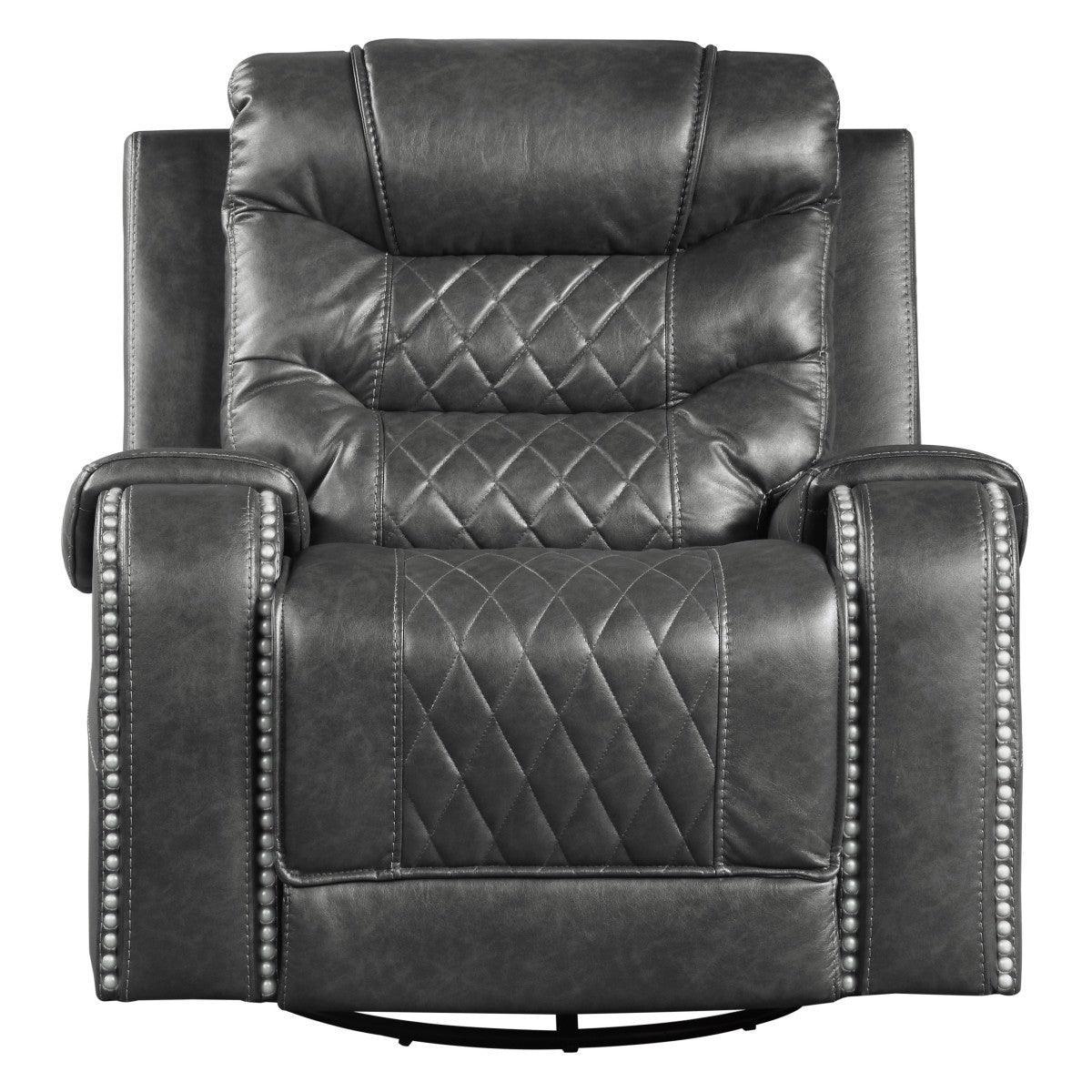 Putnam Gray Swivel Glider Reclining Chair - Image 1