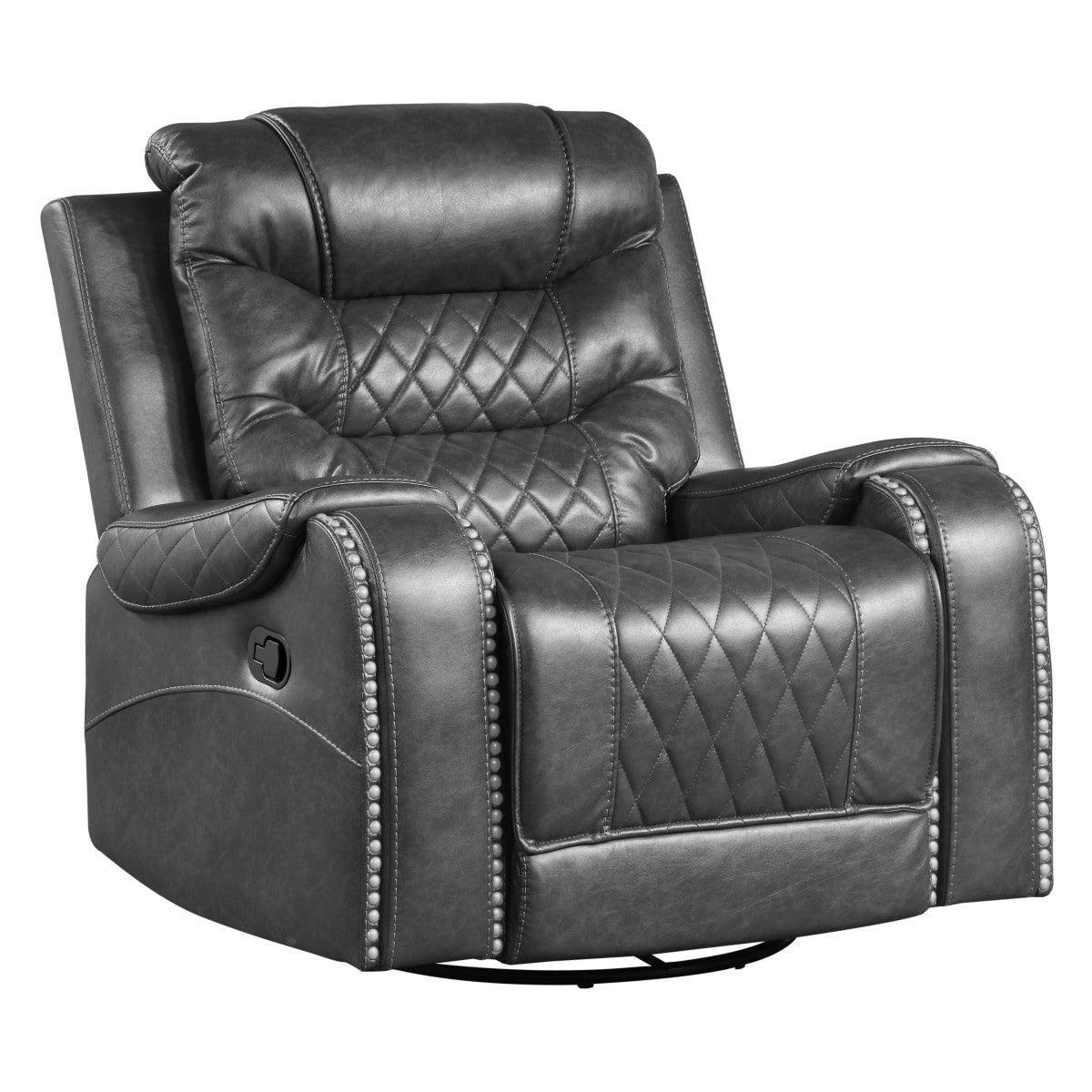 Putnam Gray Swivel Glider Reclining Chair - Image 2