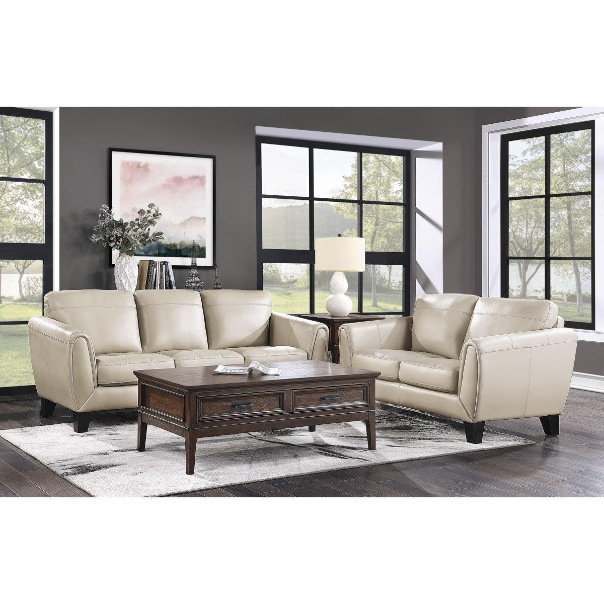 Morelia Beige Fabric Loveseat - Image 3