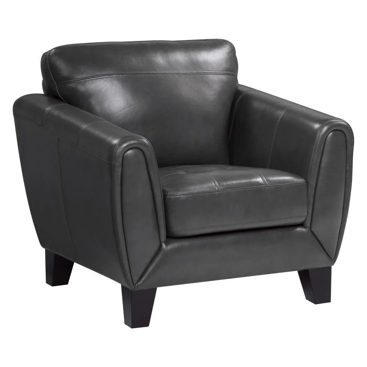 Spivey Dark Gray Top Leather Faux Leather Chair - Image 2
